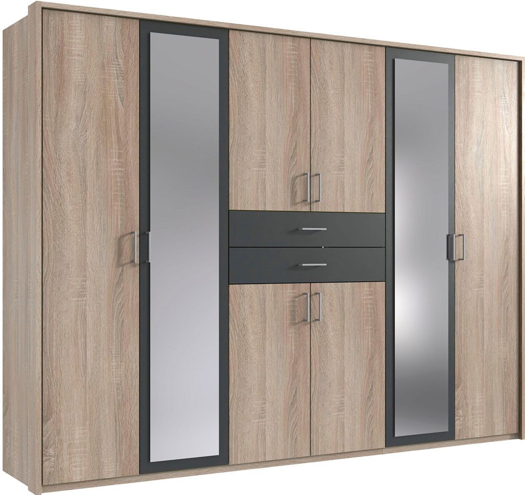 Wimex Kleiderschrank Diver (8-türig, Spiegeltüren, Schubladen, günstig online kaufen