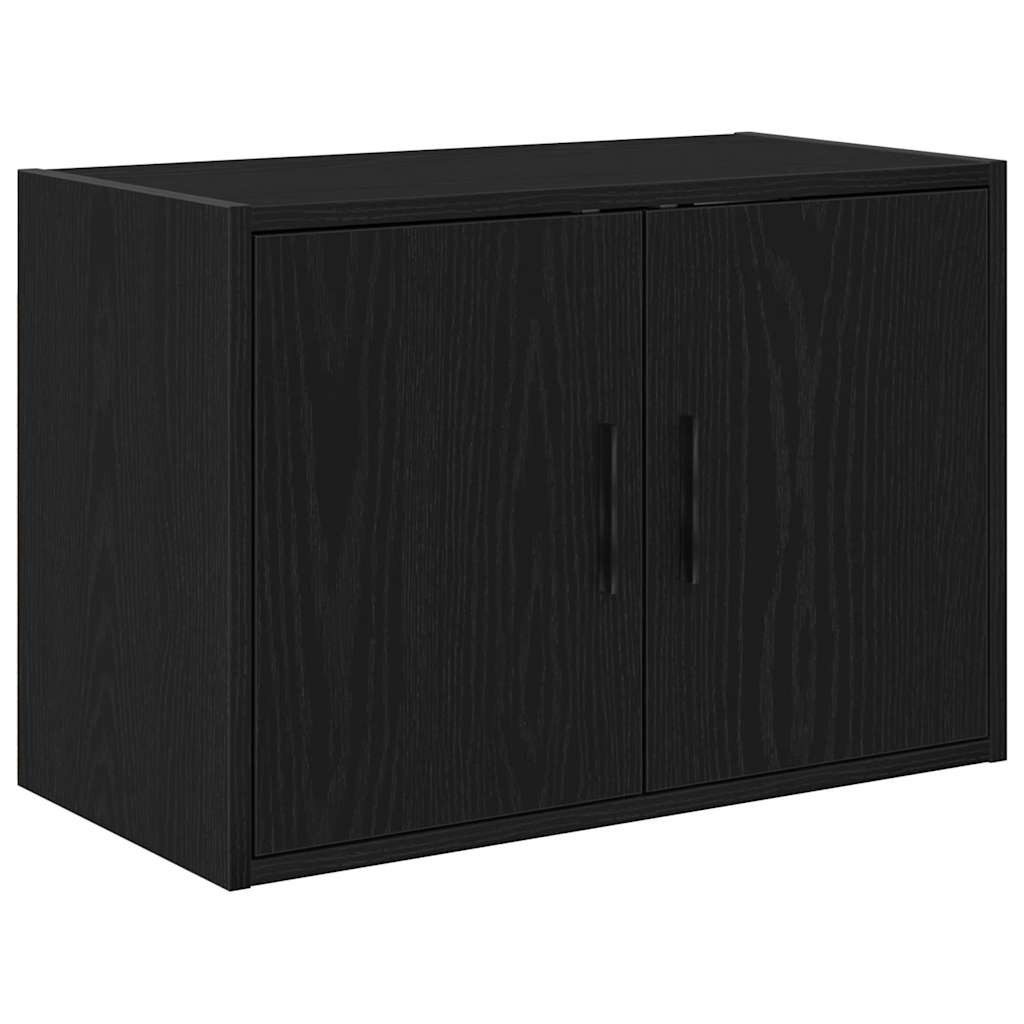 vidaXL Werkzeugschrank Garagen-Wandschrank Schwarz Holzwerkstoff (1-St)