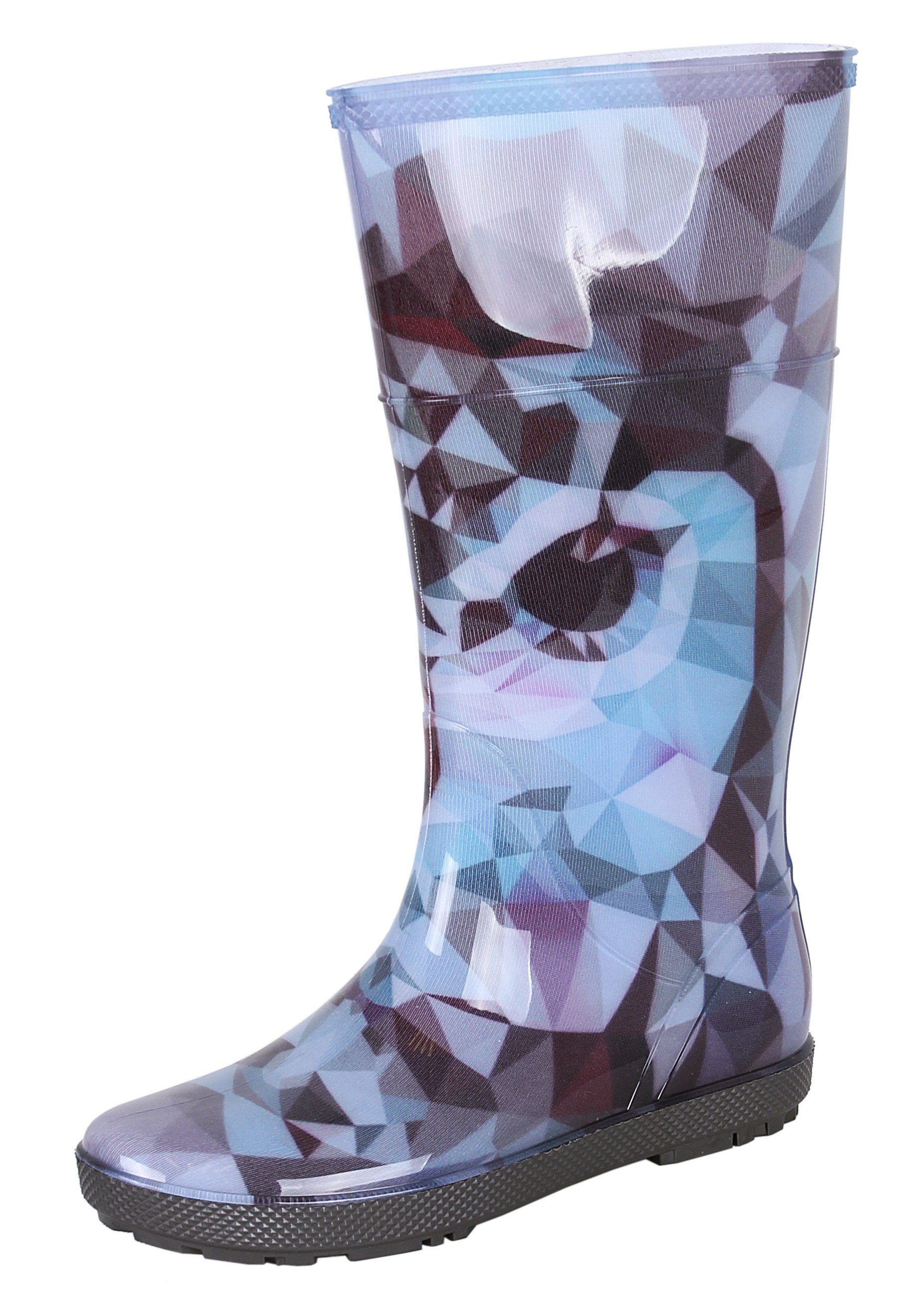 DEMAR Damen/Mädchen PVC Gummi- Regenstiefel HAWAI LADY Eule 36 EU Gummistiefel
