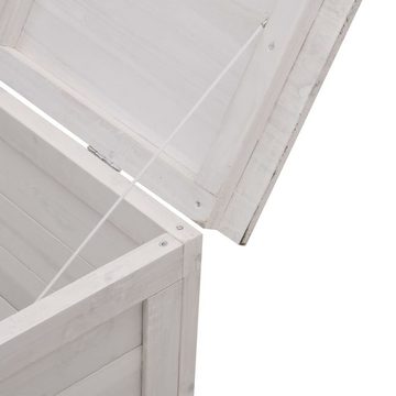 furnicato Gartenbox Gartentruhe Weiß 150x50x56,5 cm Massivholz Tanne