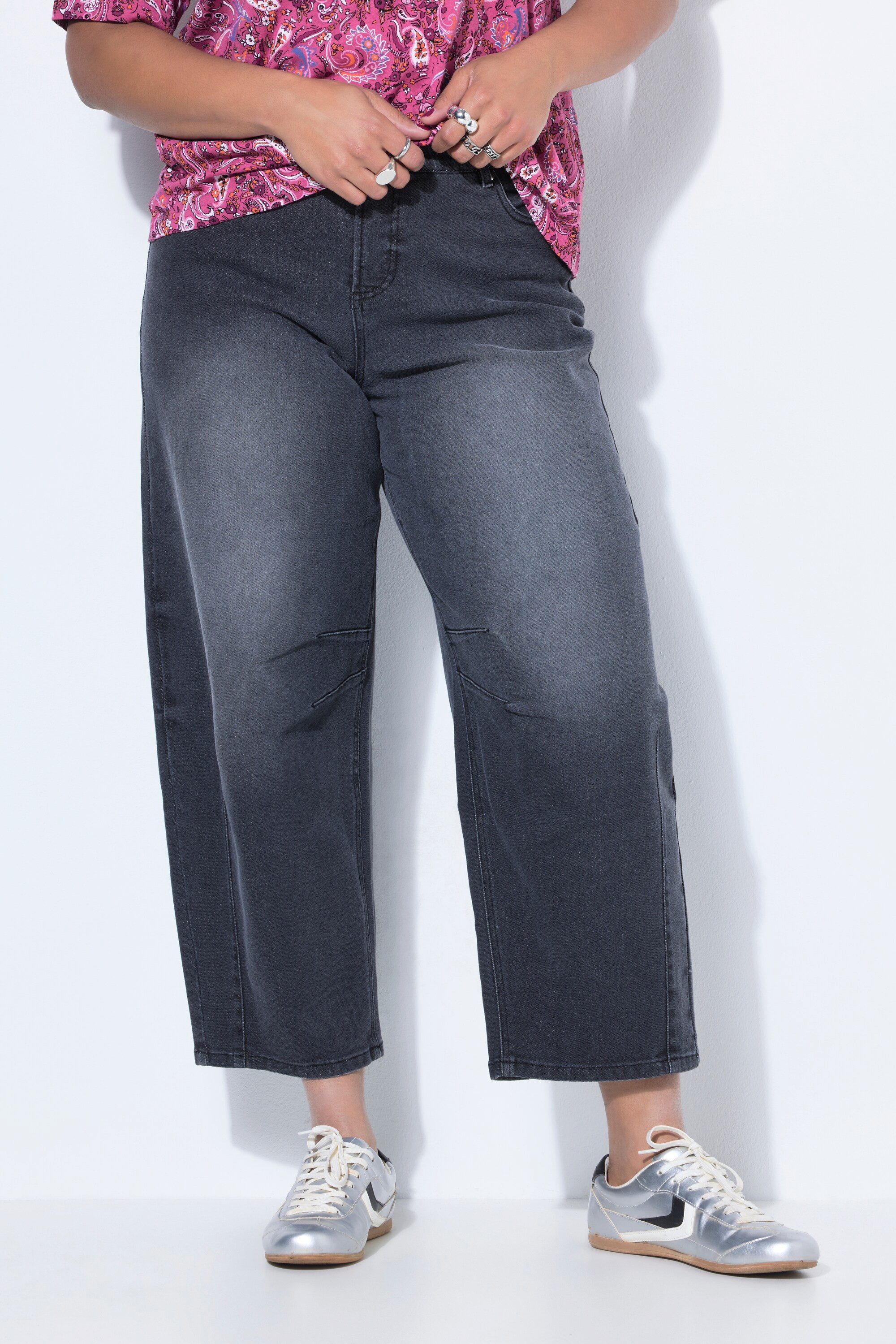Studio Untold Regular-fit-Jeans Barrel-Jeans Wide Ballon-Legs High Waist