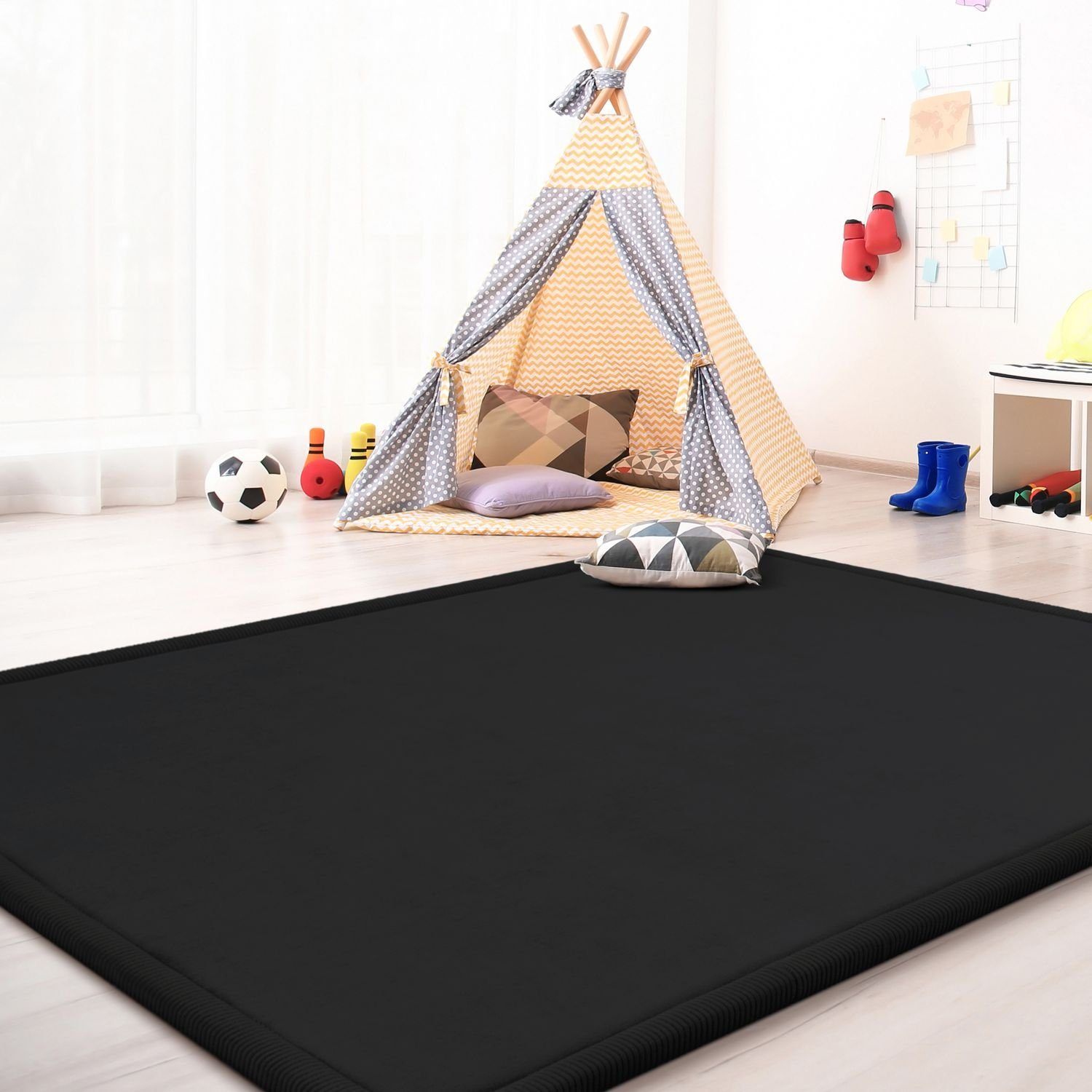 Kinderteppich Krabbelmatte Babyzimmer Teppich Baby Spielmatte Kinder, TT Home, rechteckig, Höhe: 24 mm