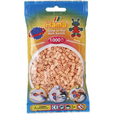 Hama Perlen Bügelperlen Hama Beutel mit 1000 Bügelperlen Leuchtfarbe rot