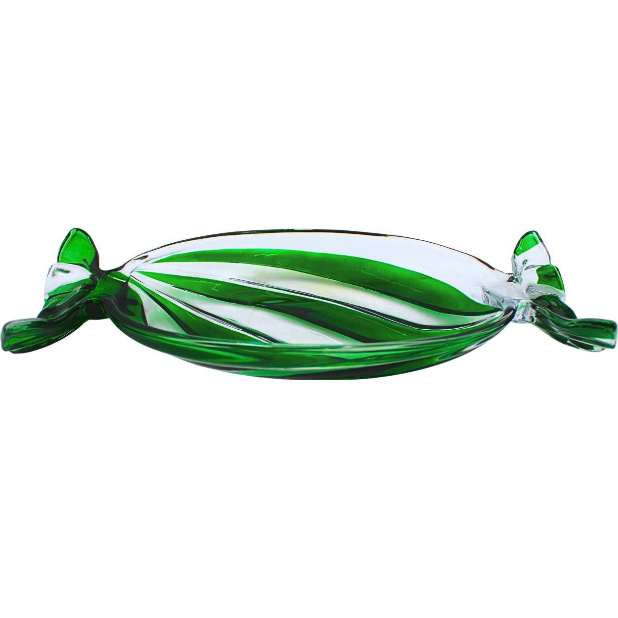 Dekohelden24 Dekoschale Bonbonschale aus Glas in Bonbonform in verschiedenen Farben.