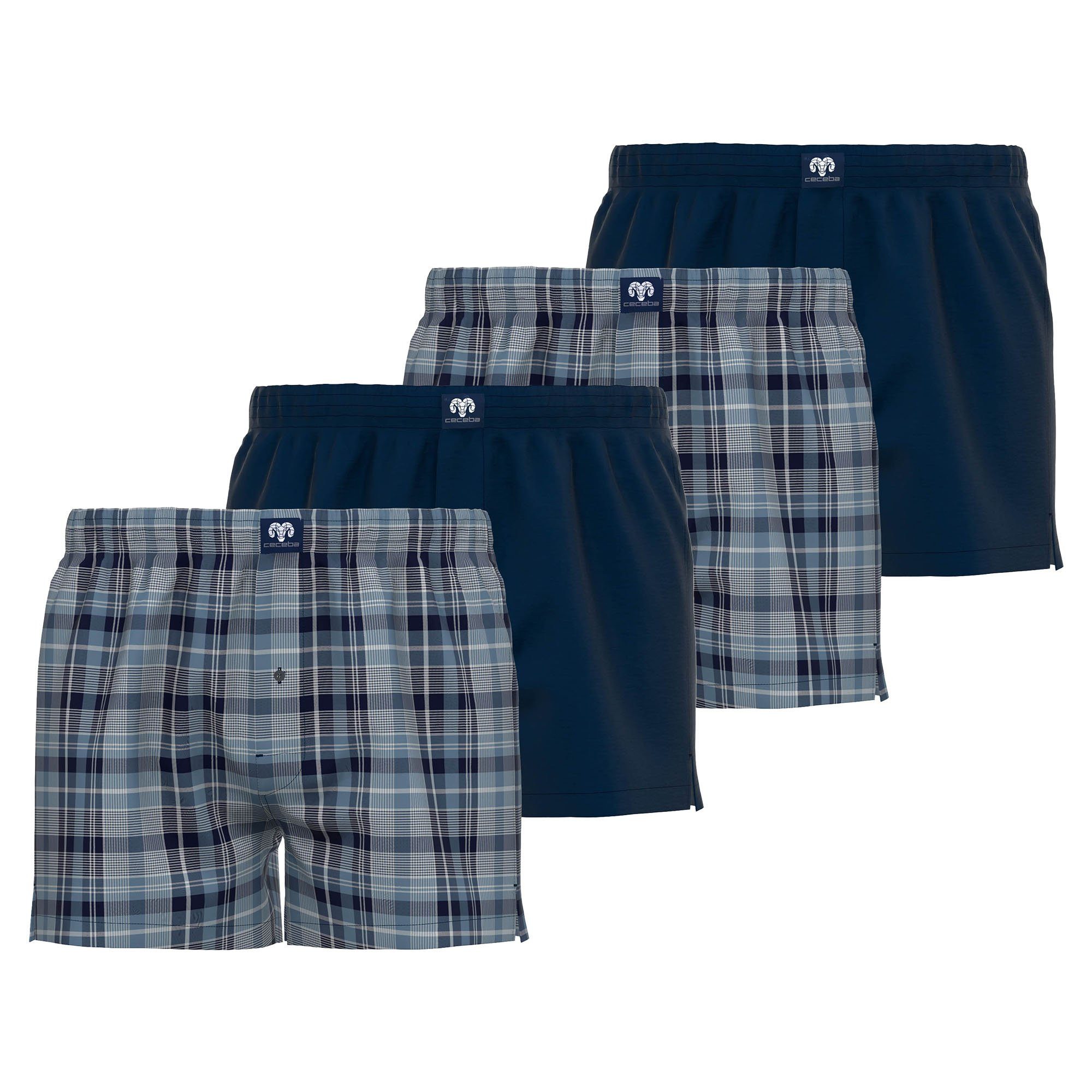 Boxershorts Herren Web-Boxershorts 4er Pack Baumwolle