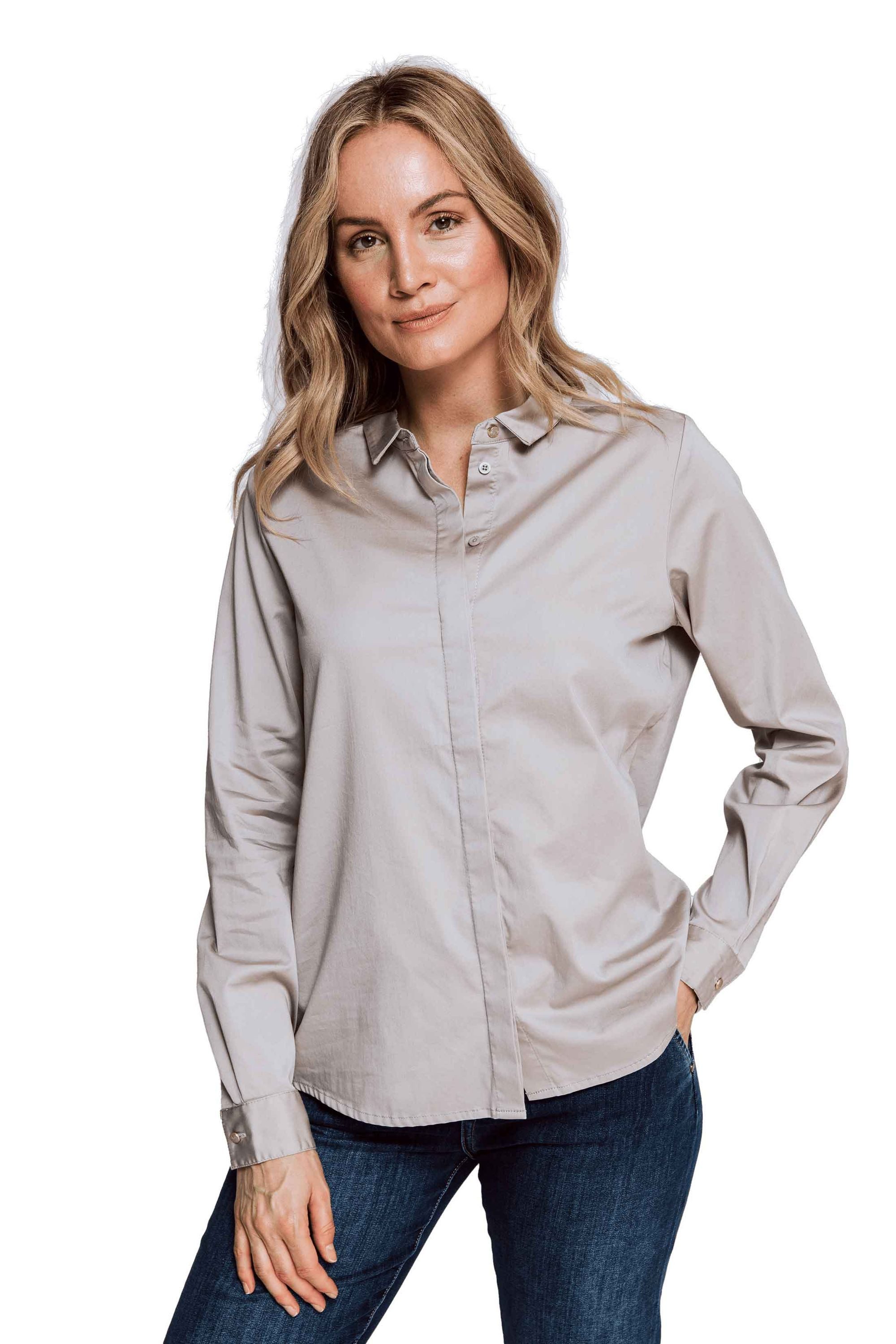 Longbluse Bluse RESI Grau