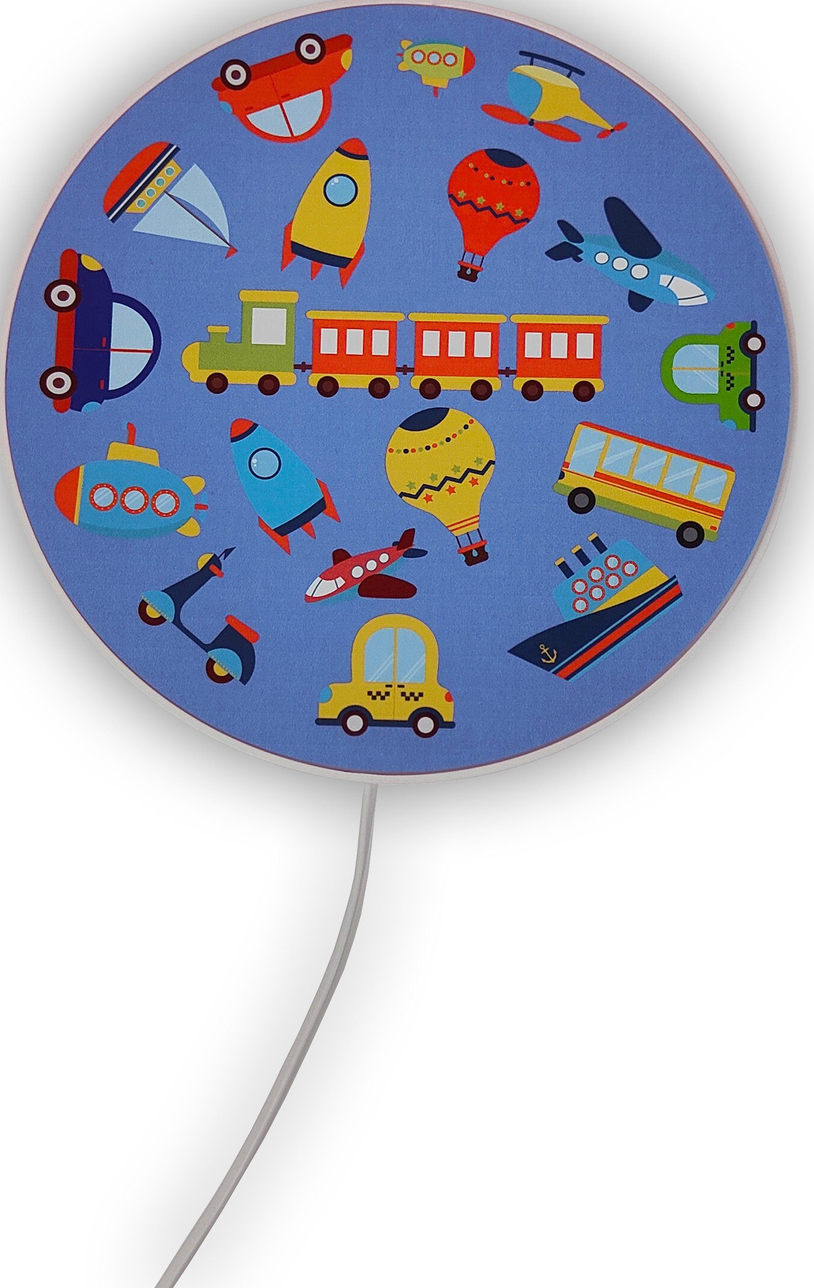 niermann Wandleuchte Fahrzeuge, Kinderlame, Kinderzimmer, Die Wandleuchte ist mit einem Eurostecker ausgestattet