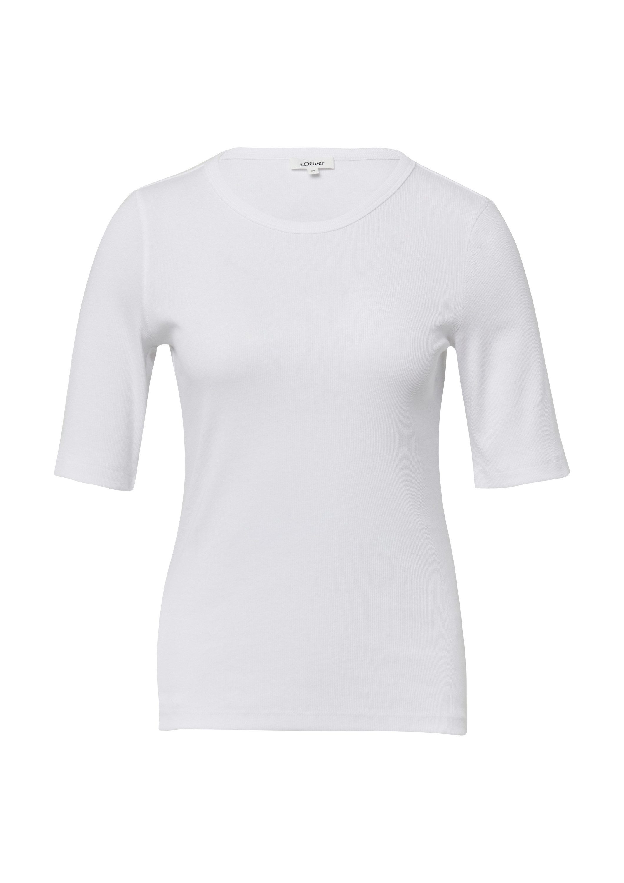 s.Oliver Kurzarmshirt T-Shirt Geripptes T-Shirt im günstig online kaufen