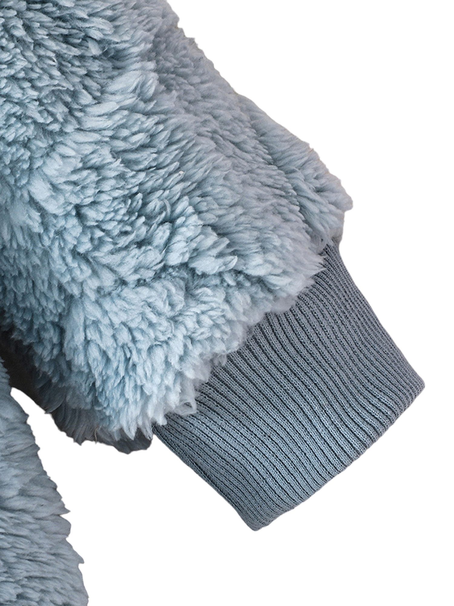 Lapastyle Strampler Kapuzenpullover für Baby Jungen Mädchen, warmer Overall mit Herzmuster (1-tlg) Baby Strampler mit Reißverschluss, einfarbige Kleidung