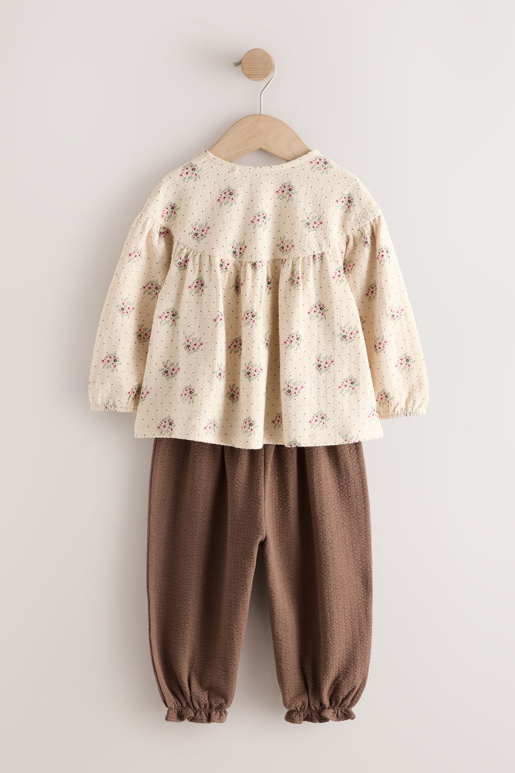 Next Langarmshirt & Leggings Langärmelige Bluse und Pluderhose, 4er-Pack (4-tlg) – Bild 2 von 5