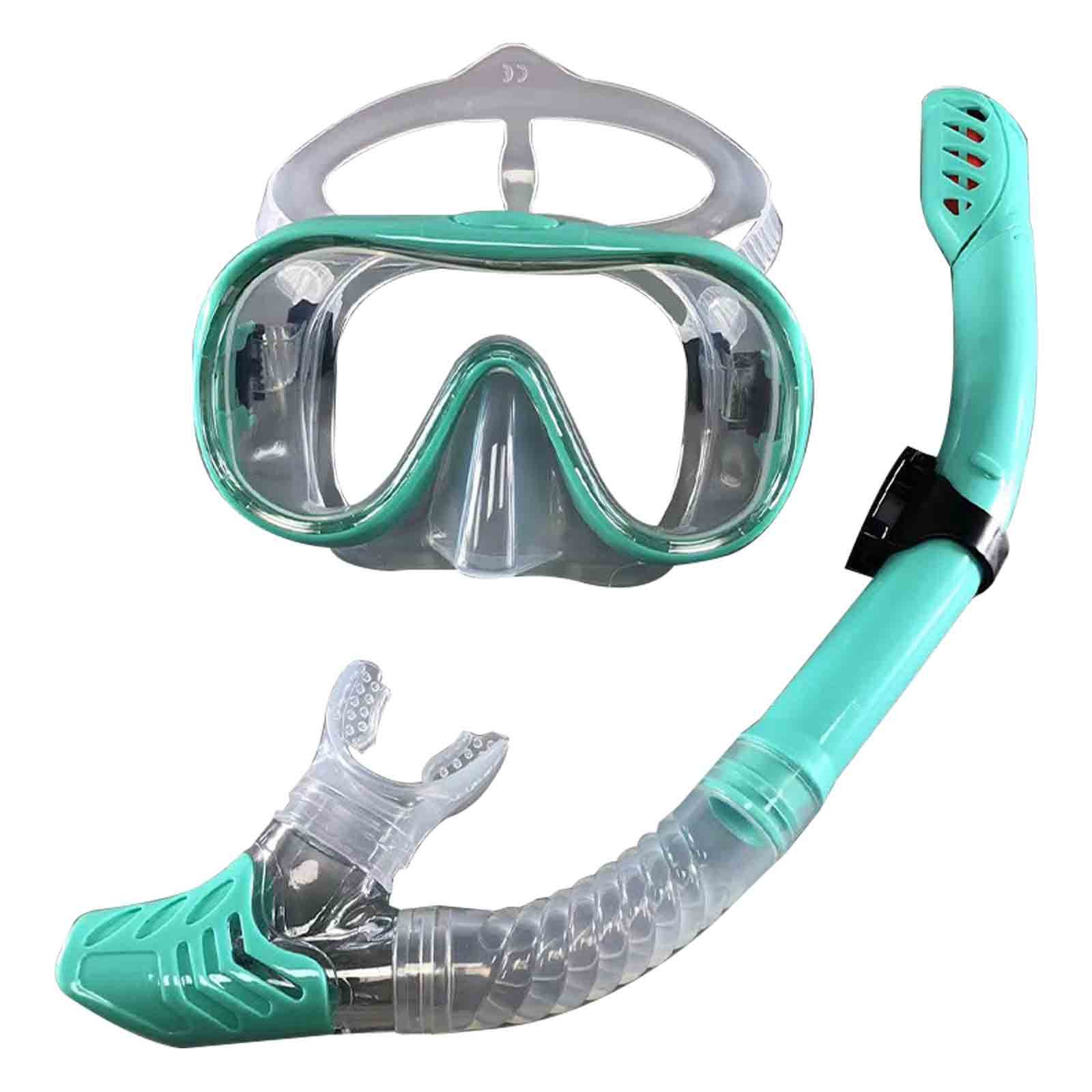 HAUSS SPLOE Schnorchel Schnorchelset Schnorchelmaske Taucherbrille Erwachsene (1 St., Anti-Leck Anti-Fog Tauchmaske Dry Schnorchel aus Gehärtetem Glas), Trocken Schnorchel Schwimmen und Tauchen