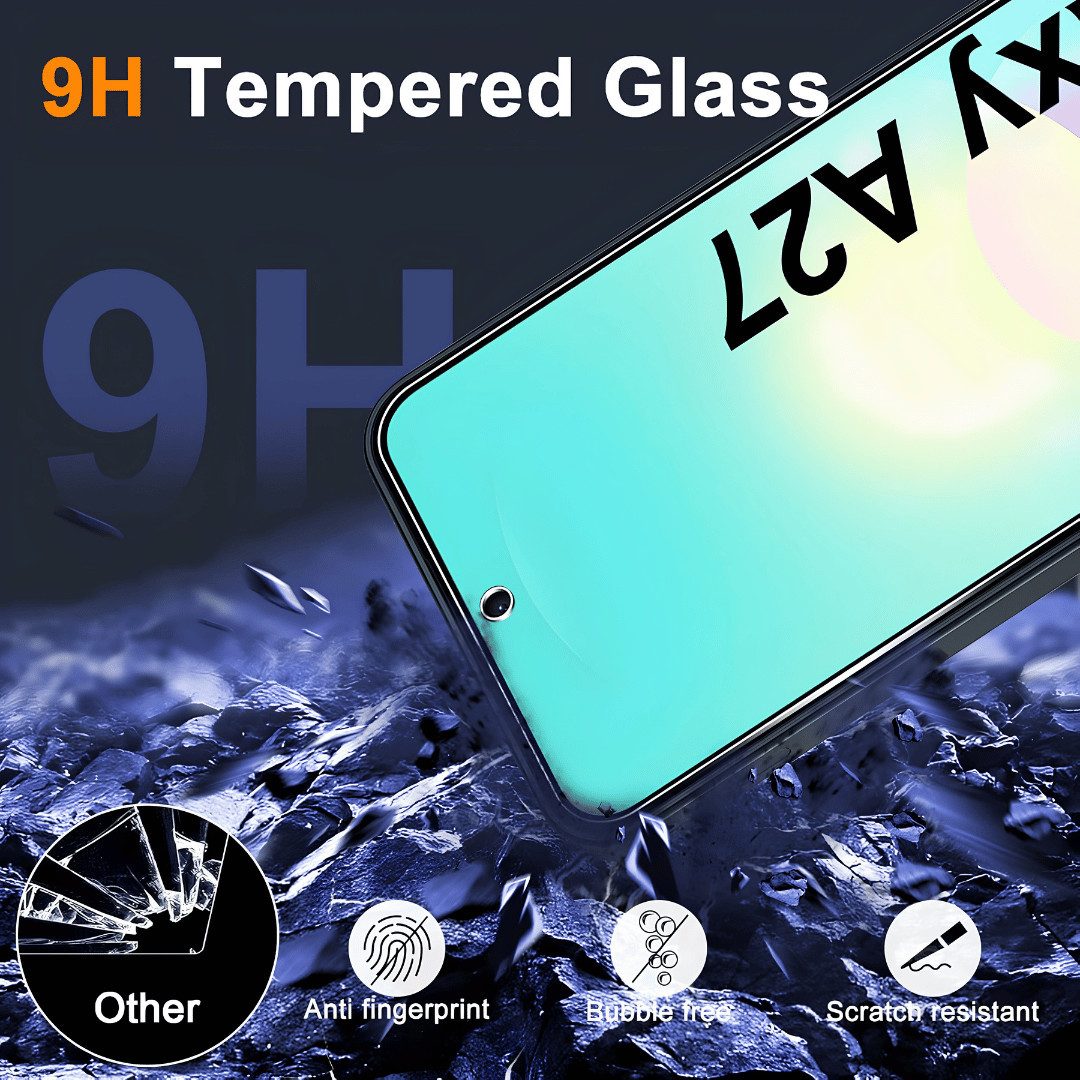 SmartUP Displayschutzglas 2X Schutzglas für Samsung Galaxy A27 5G Display Kamera Panzerfolie 9H für Samsung Galaxy A27 5G, 4 Stück, Rundumschutz, passgenaue Ver – Bild 2 von 5