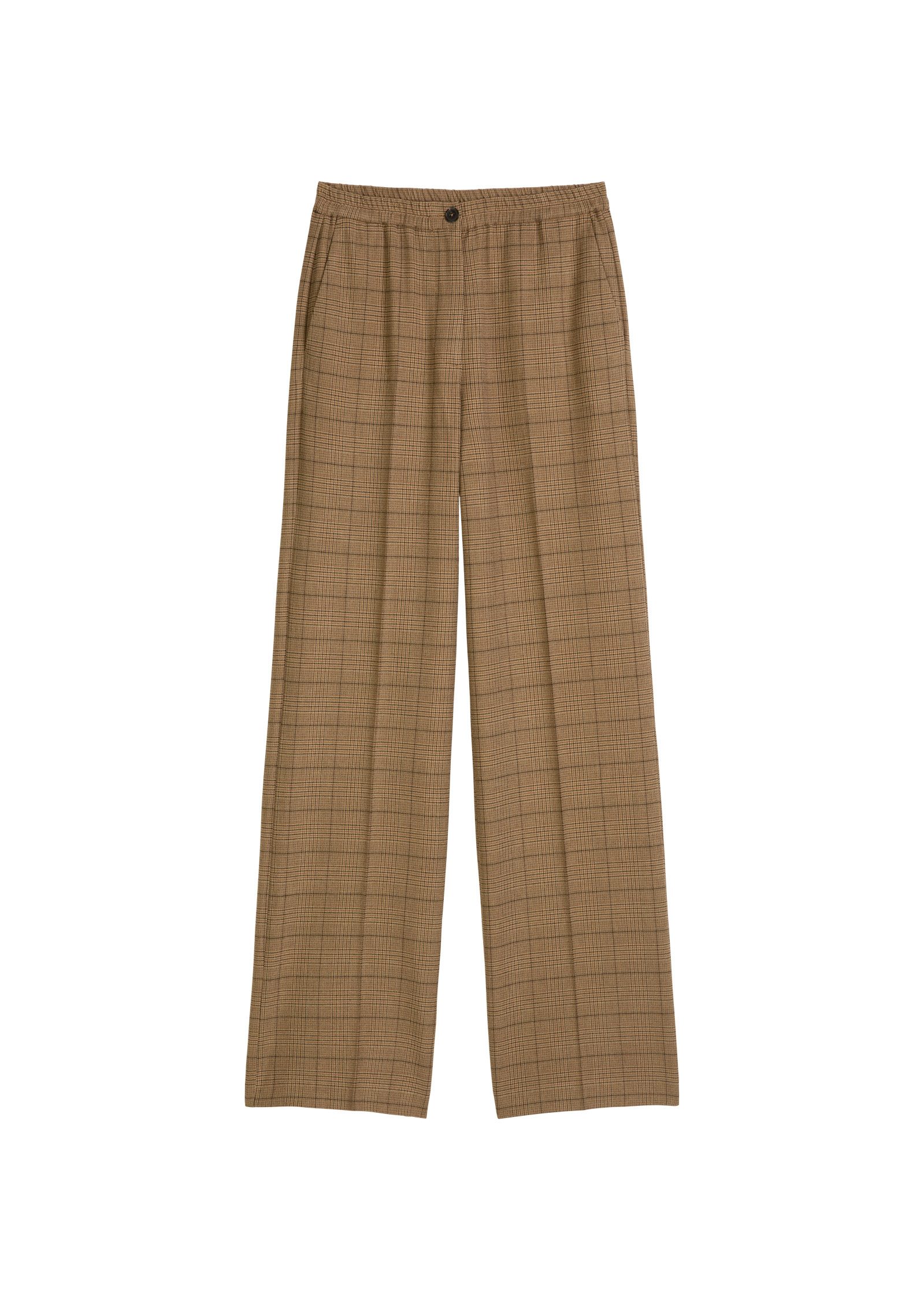 Chinohose mit Glencheck-Muster
