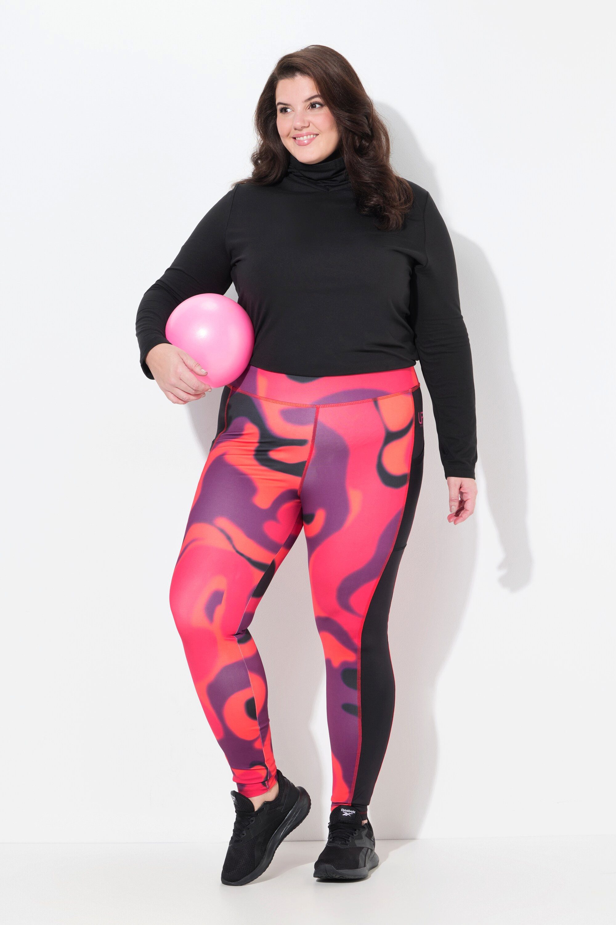 Ulla Popken Leggings Sportleggings schnelltrocknend High Waist recycelt