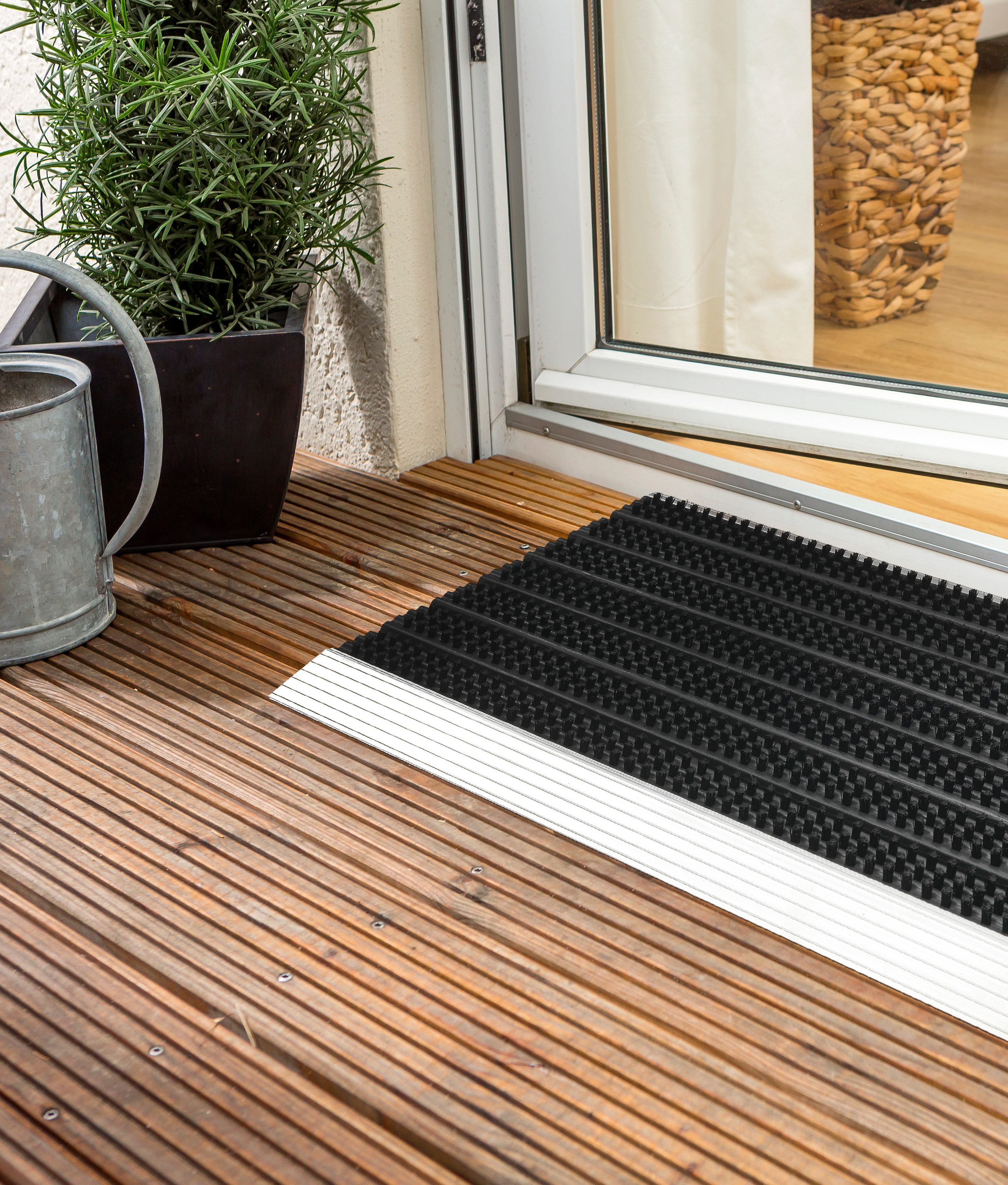 ASTRA Fußmatte Super Brush, rechteckig, Höhe: 28 mm, Türmatte, Eingansbereich, Aluminium, rutschfest