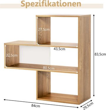 KOMFOTTEU Bücherregal, mit 6 Fächern, 3 Ebenen Würfelregal