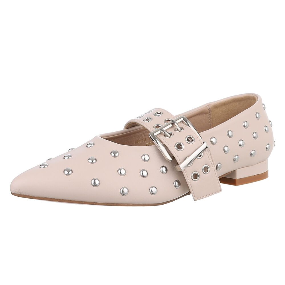 Ital-Design Elegante Komfortschuhe – Ideal für jeden Anlass Schnürpumps (89092233) Blockabsatz Schnür- & Riemchenpumps in Beige
