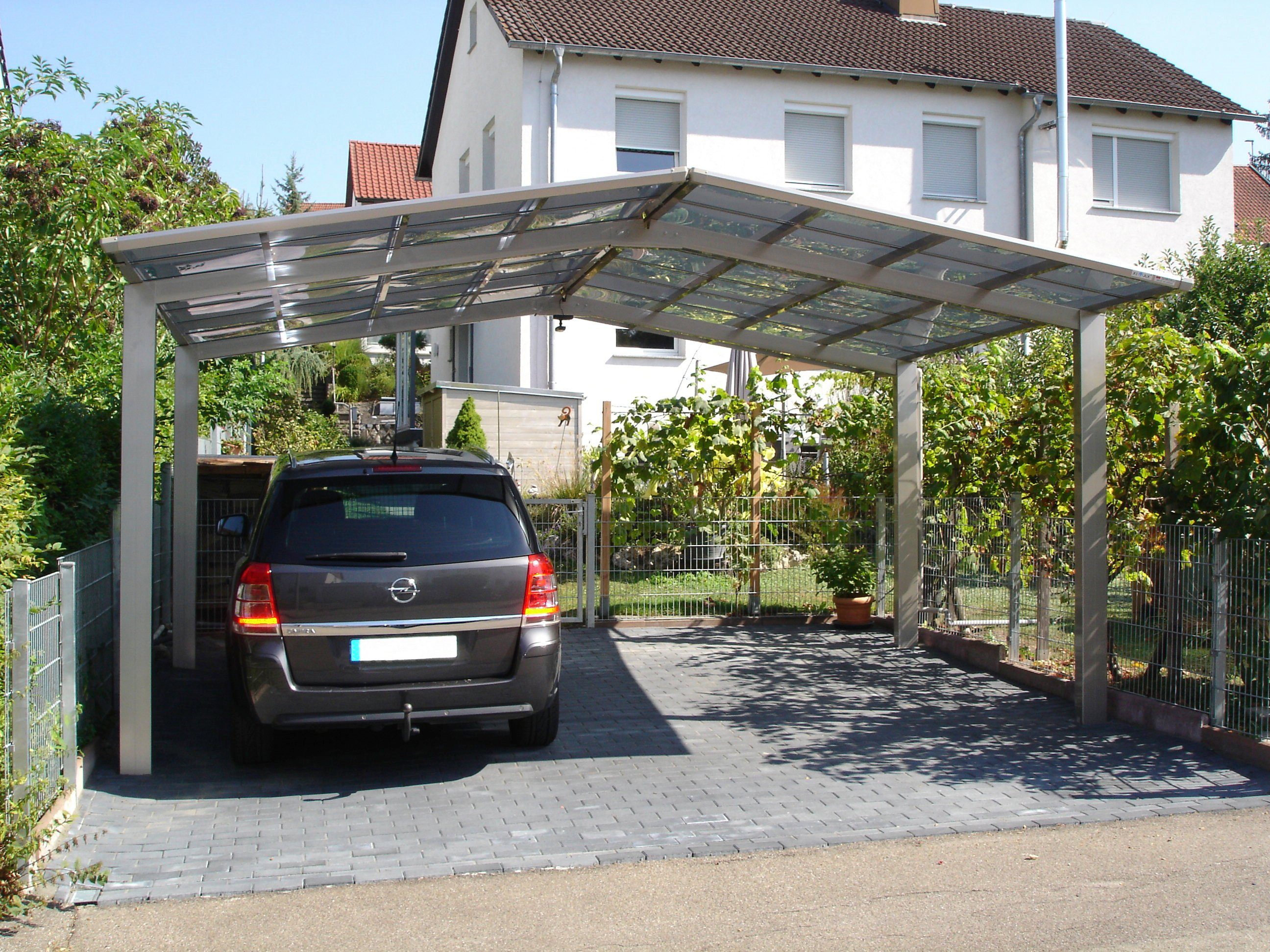 Ximax Doppelcarport Linea Typ 60 M-Edelstahl-Look, BxT: 546x495 cm, 240 cm  Einfahrtshöhe, Aluminium