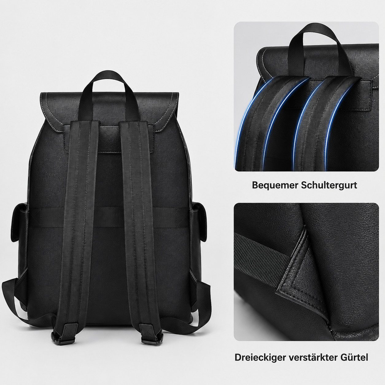 ibettertec Laptoprucksack Rucksack Herren,Schulrucksack,Groß Laptop Rucksack Damen 15,6 Zoll (Schulrucksack Teenager Wasserabweisend, Laptop Rucksack mit Anti D – Bild 5 von 5