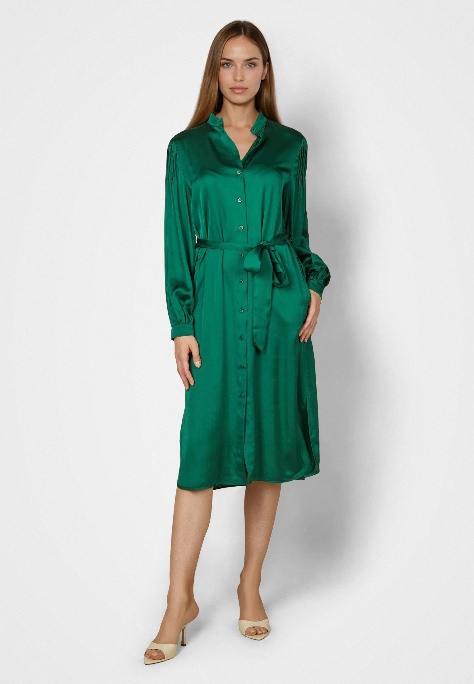 MARC AUREL Midikleid aus leichtem Satin