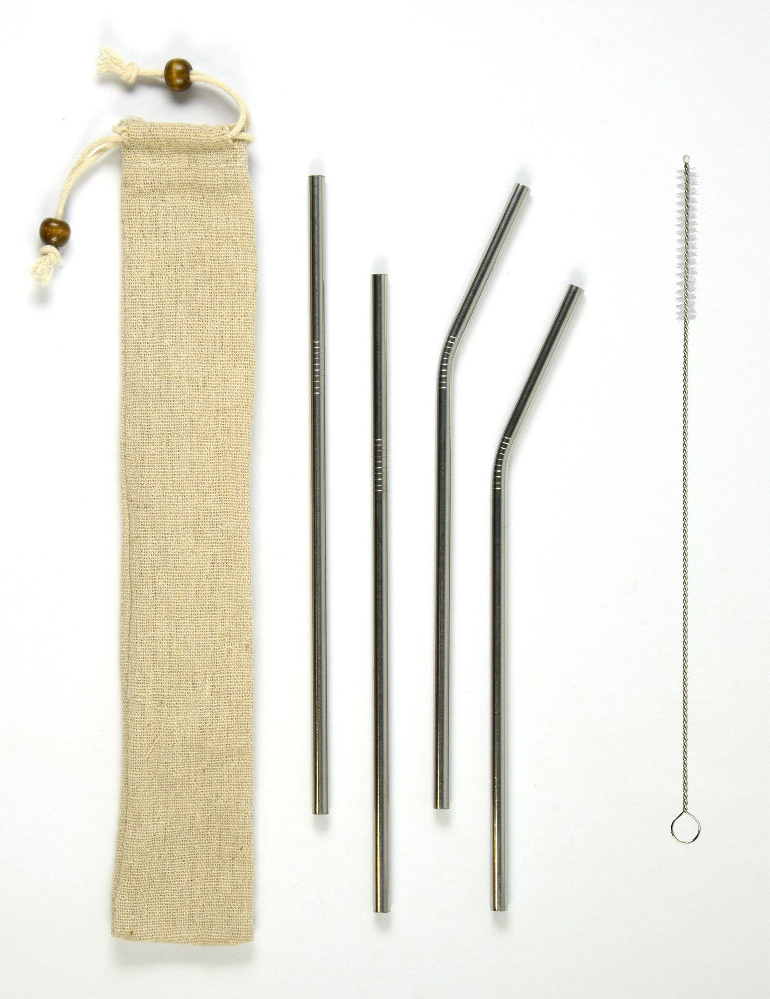 SHIBBY Trinkhalme 4er Pack Edelstahl-Strohhalm Set