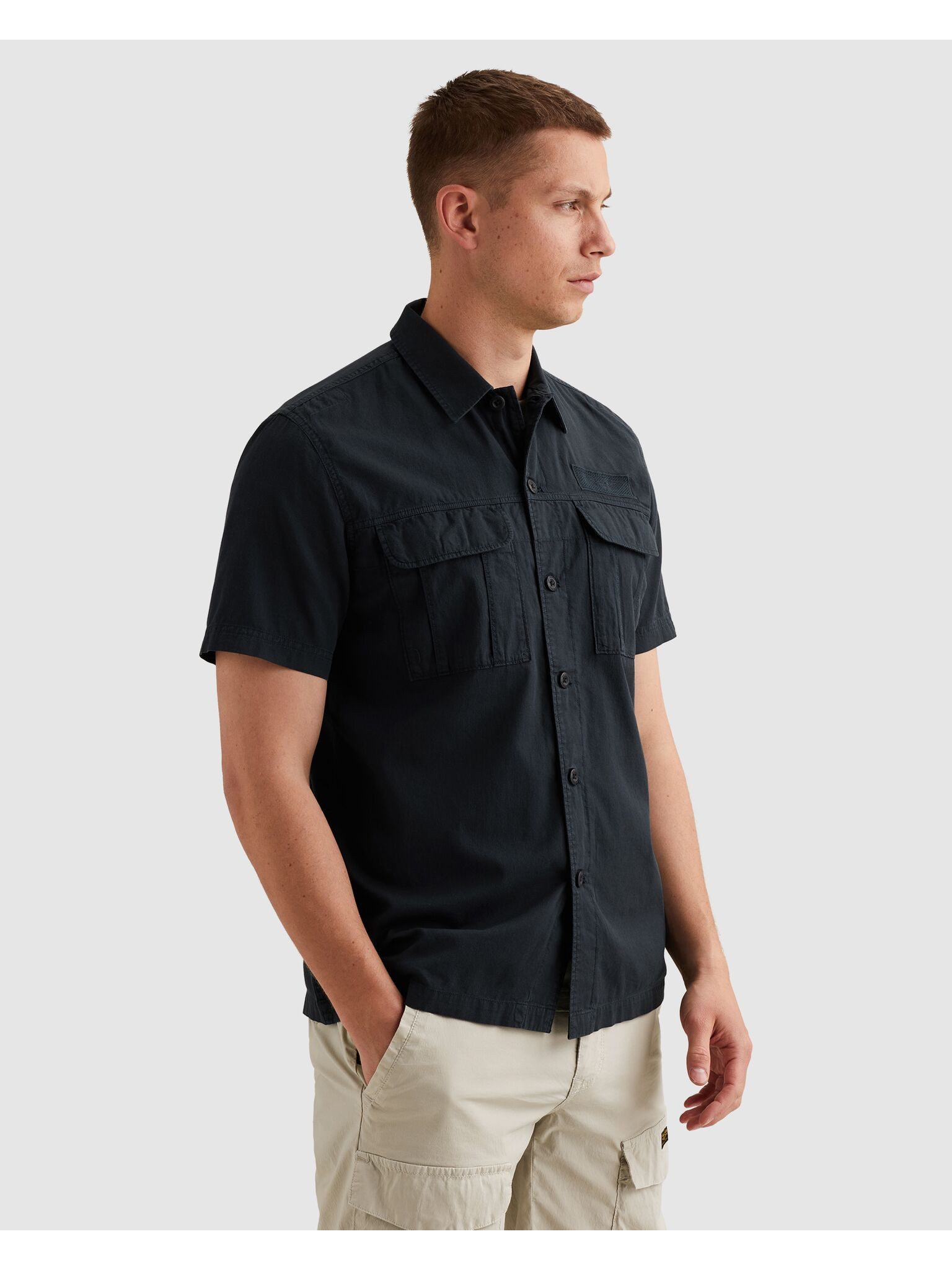 PME LEGEND Kurzarmhemd Short Sleeve Shirt Ctn Bedford garment dye Garment dye- Färbung