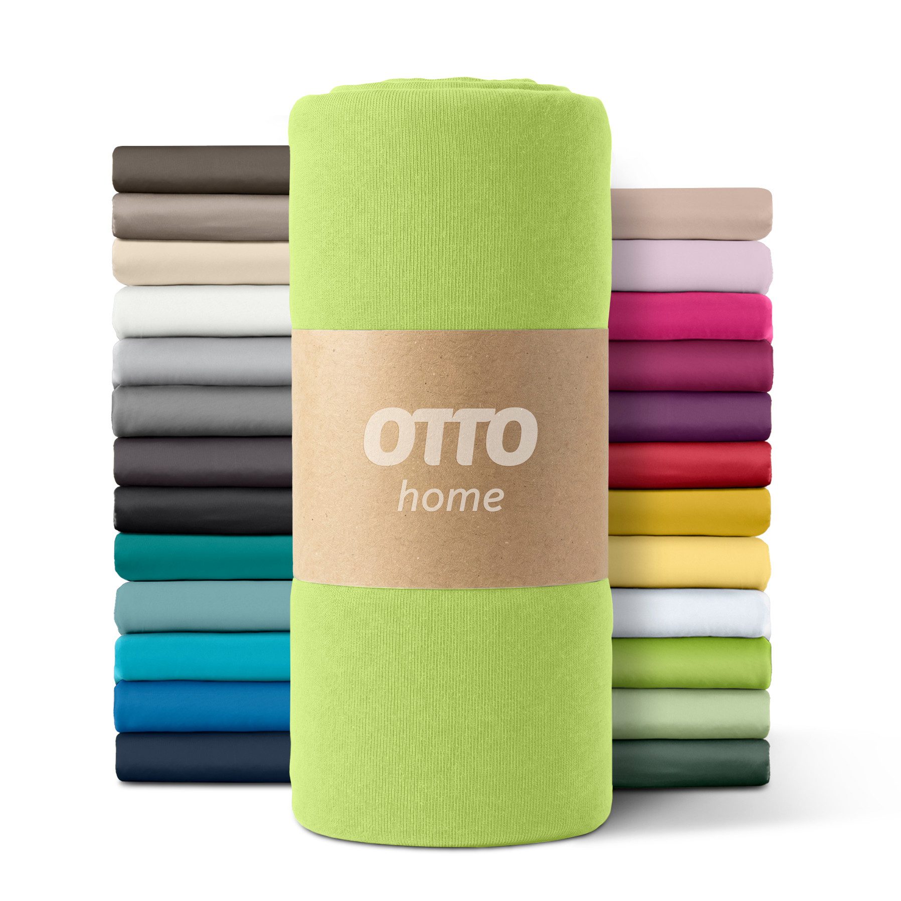 OTTO home Spannbettlaken PAPRIKA Microfaser-Jersey und warme Fleece-Qualität, Microfaser-Jersey, Gummizug: rundum, (2 Stück), Bettlaken Laken Spannbettuch, schnelltrocknend