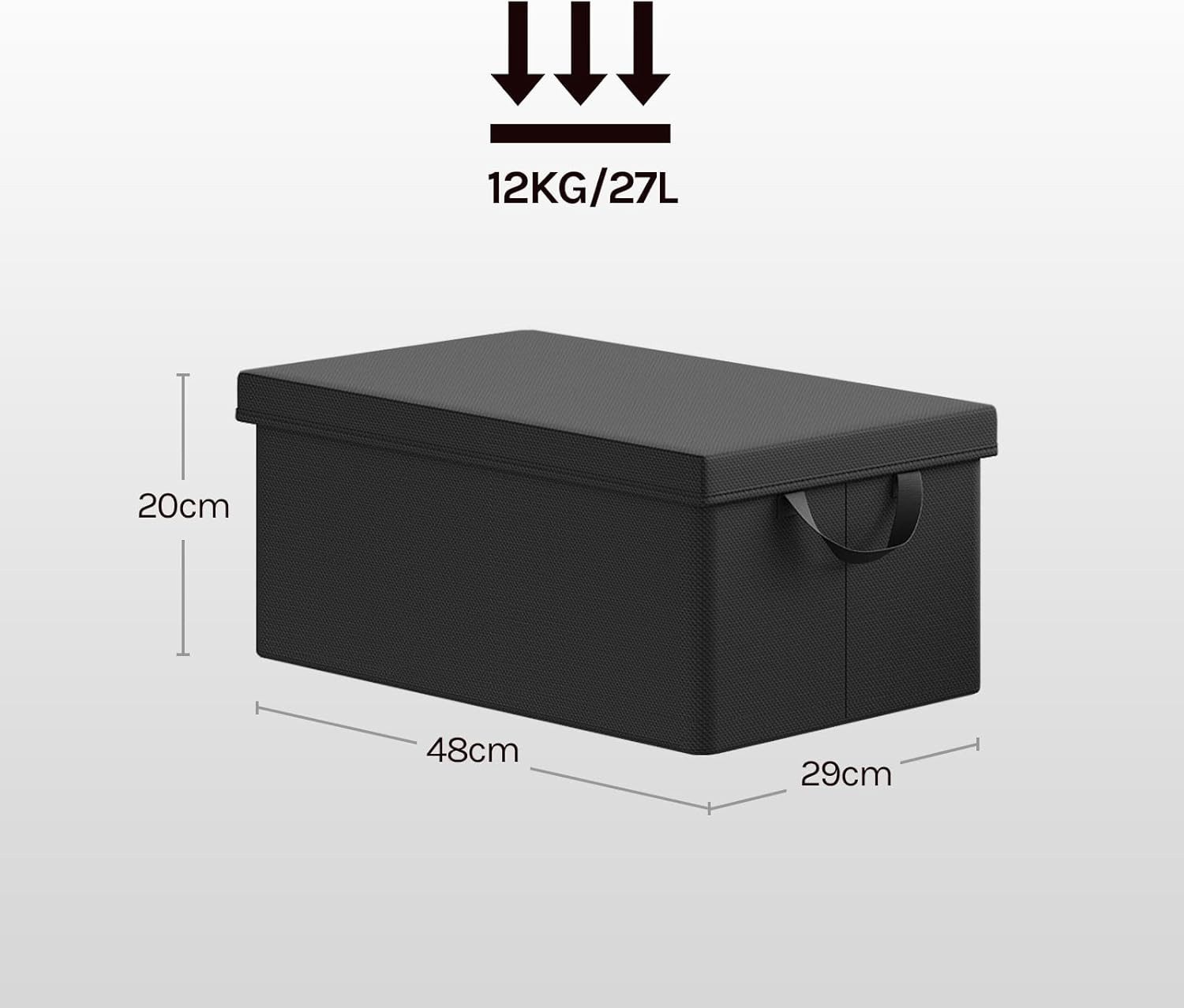 Woltu Aufbewahrungsbox (5 St., Set), mit Deckel, mit Griffen, faltbar