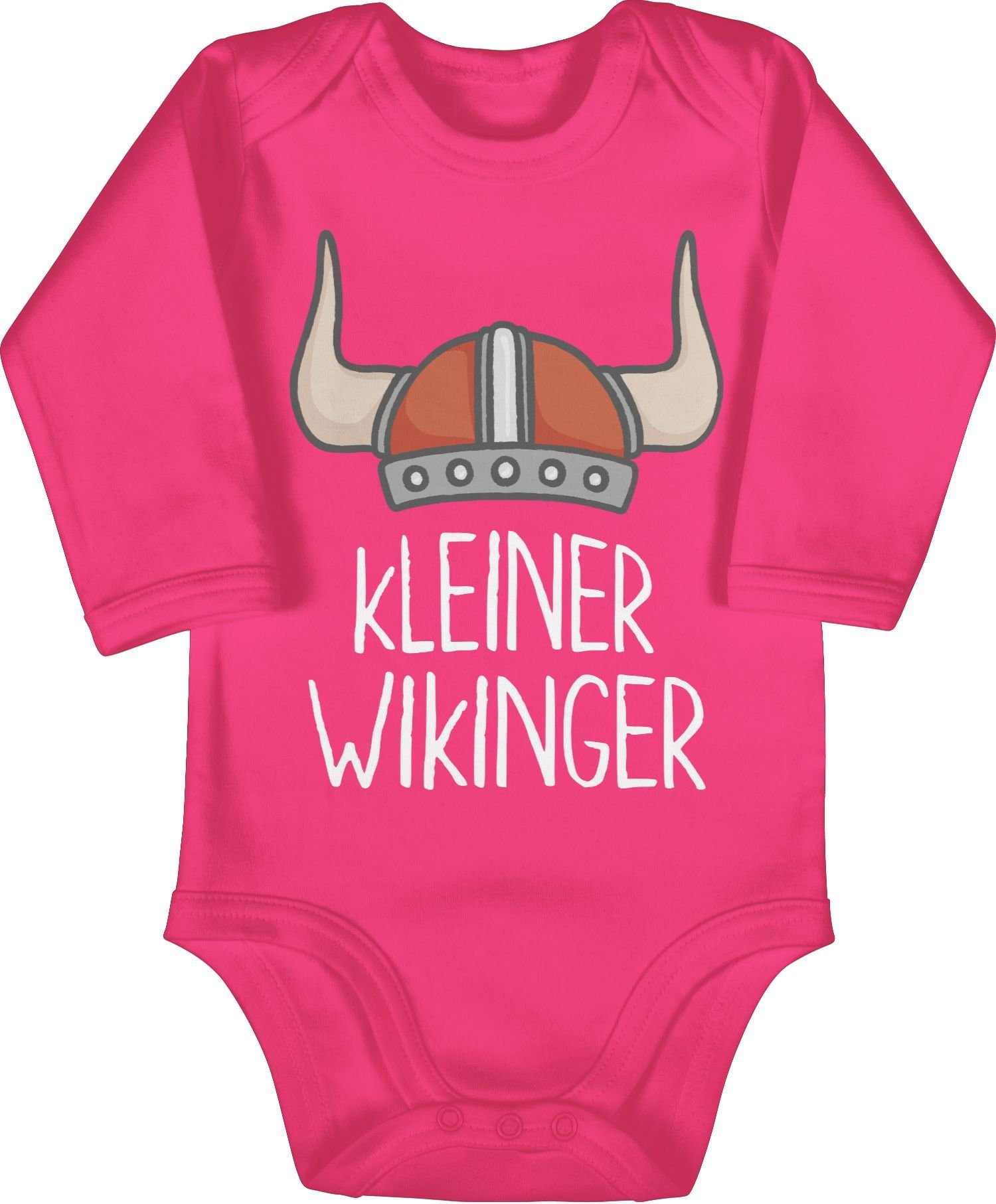 babystrampler - Bio baby Baby langarm Wikinger - - 3 kleiner Shirtbody mädchen Walhalla - & Shirtracer spruch Baby Strampler weiß Fuchsia lustige wikinger babybody Wikinger body