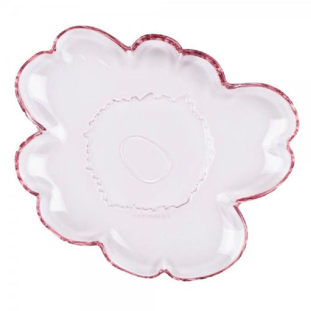 Marimekko Servierplatte Тарелки Unikko Glas Light Pink (20 cm)
