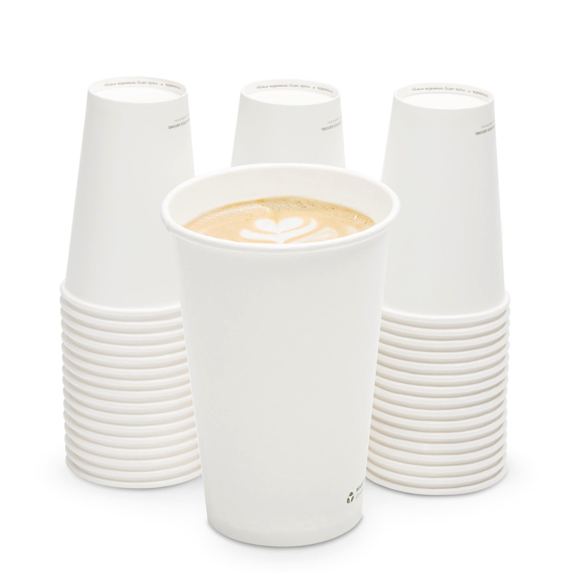 wisefood Einwegbecher Bio-Pappbecher, 300 ml, kompostierbar, 50-tlg., Papier