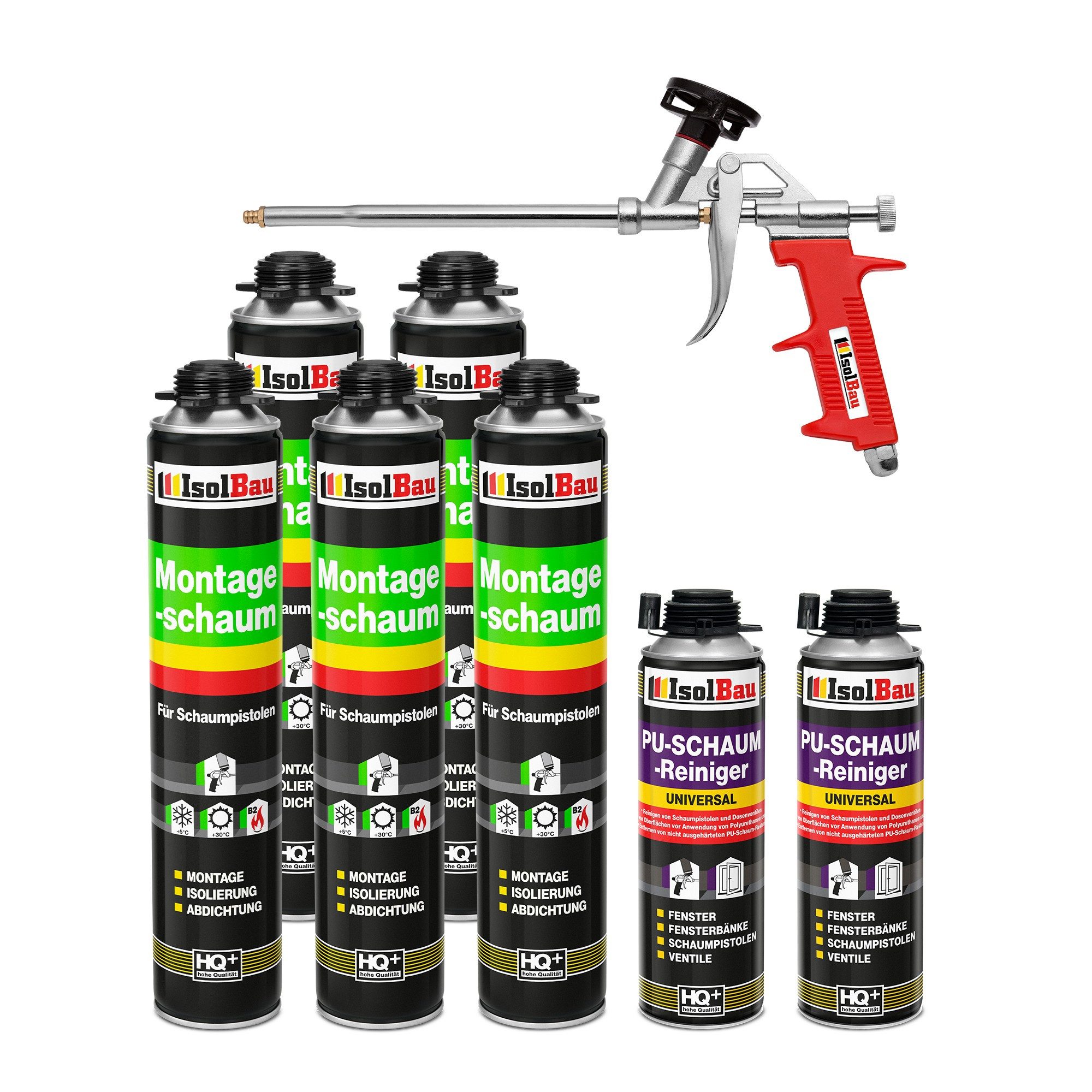 None Fenster SET Pistolenschaum 5 x 750 ml Montageschaum B2 Schaumpistole, günstig online kaufen