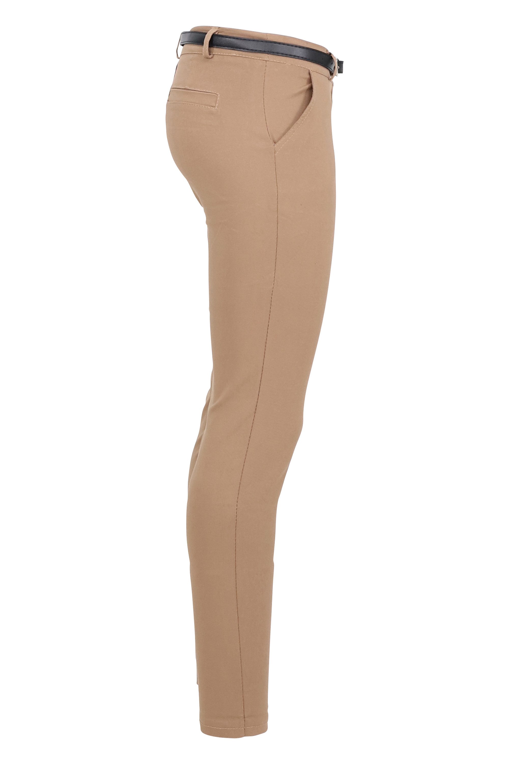 malito more than fashion Chinohose Damen Stretchhose Slim Fit 1033 unifarbe günstig online kaufen