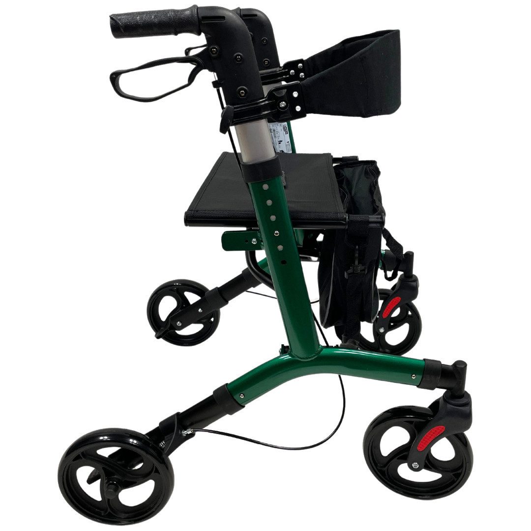 abc HOME Rollator Leichtgewicht 7,3kg Alu, Ankipphilfe, klappbar, bis 130 kg