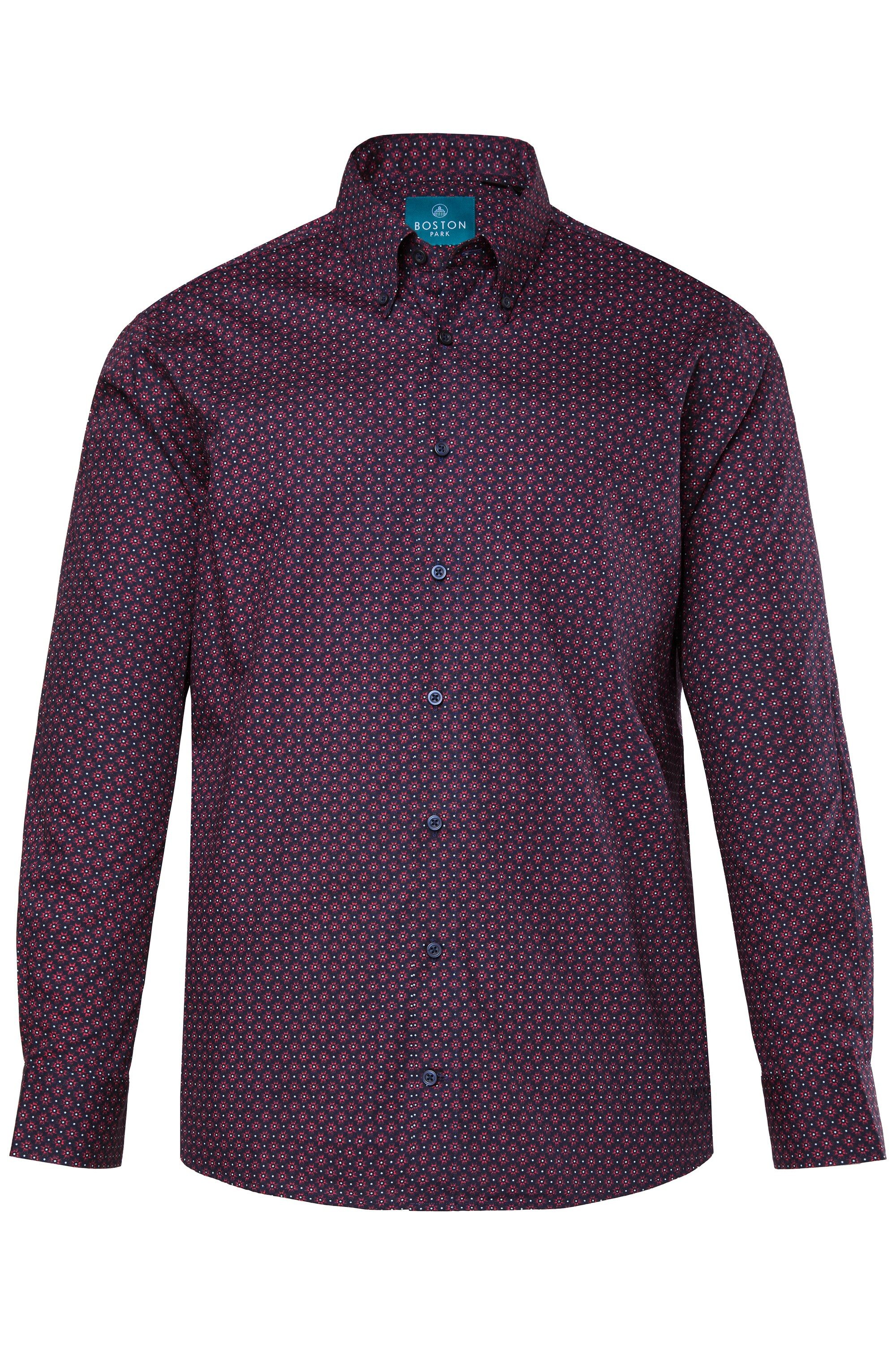 Boston Park Businesshemd Boston Park Hemd Langarm Minimalmuster Comfort Fit günstig online kaufen