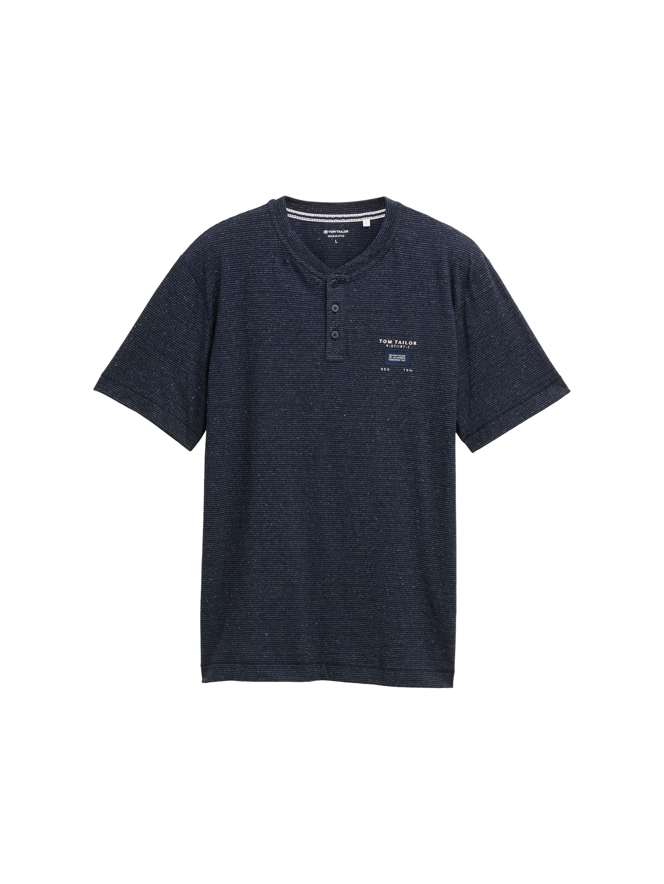 TOM TAILOR Henleyshirt mit Logo-Label günstig online kaufen
