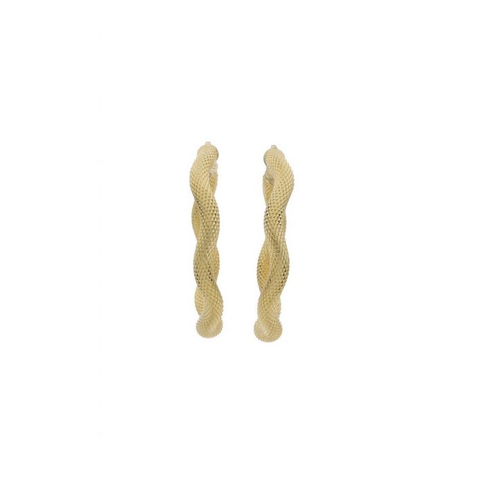 JuwelmaLux Paar Creolen Creolen Gold Ohrringe 29 mm (2-tlg) Damen Creolen Gold 750/000 inkl. Schmuckschachtel AN10574