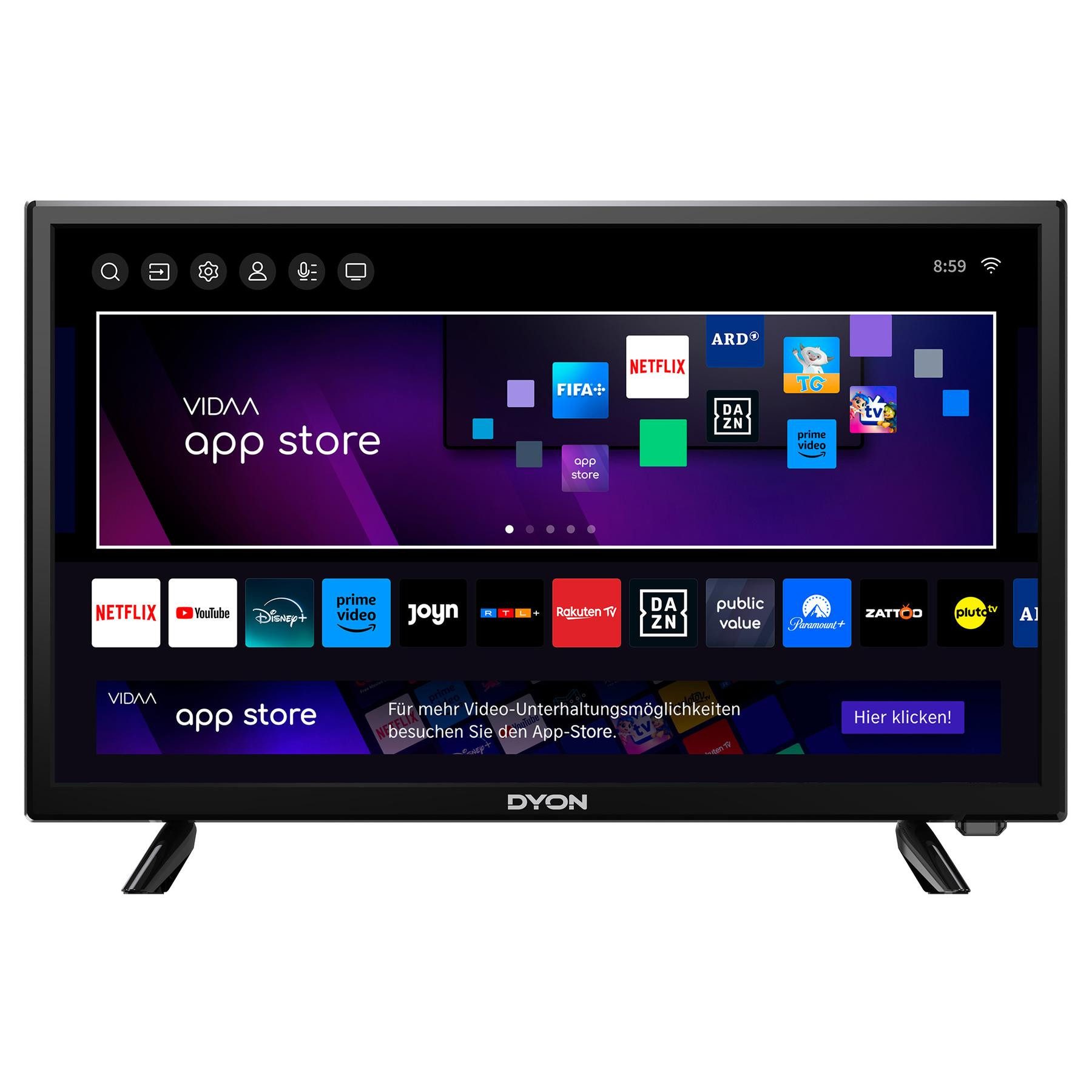 Dyon Movie Smart 24 VX LED-Fernseher schwarz ! RABATT: 40.1%