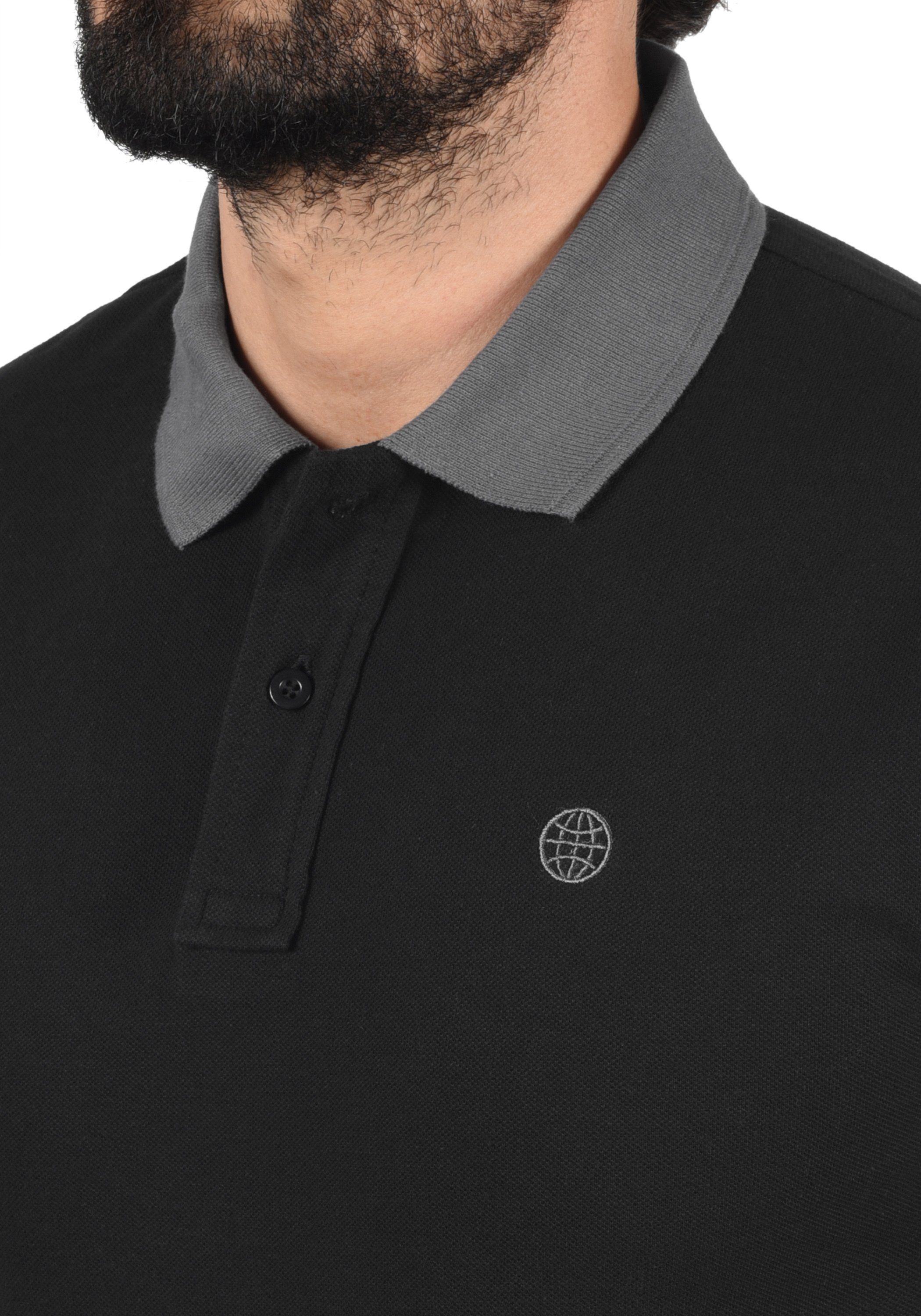 Blend Langarm-Poloshirt BHRalle (1-tlg) Longsleeve mit verlängerter Rückenpartie