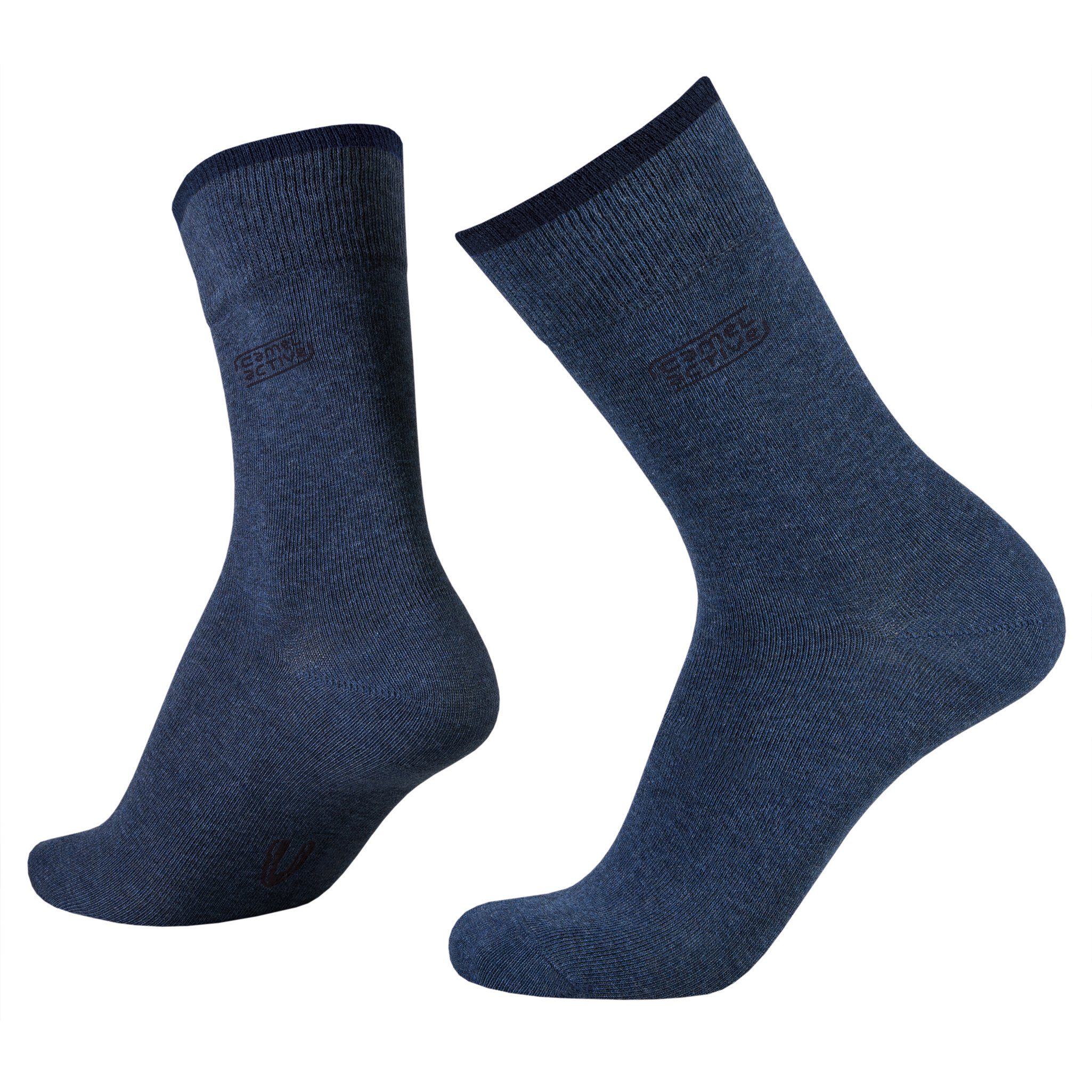 Sneakersocken camel active basic socks 2er indigo melange 39-42