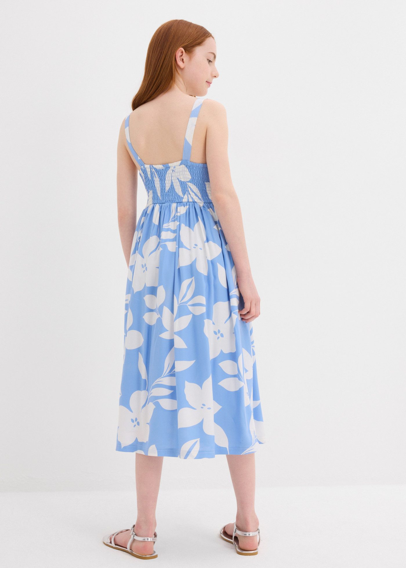 bonprix Midikleid knieumspielende Länge, mit süßem Print, aus weichem Viskose-Stoff – Bild 2 von 5