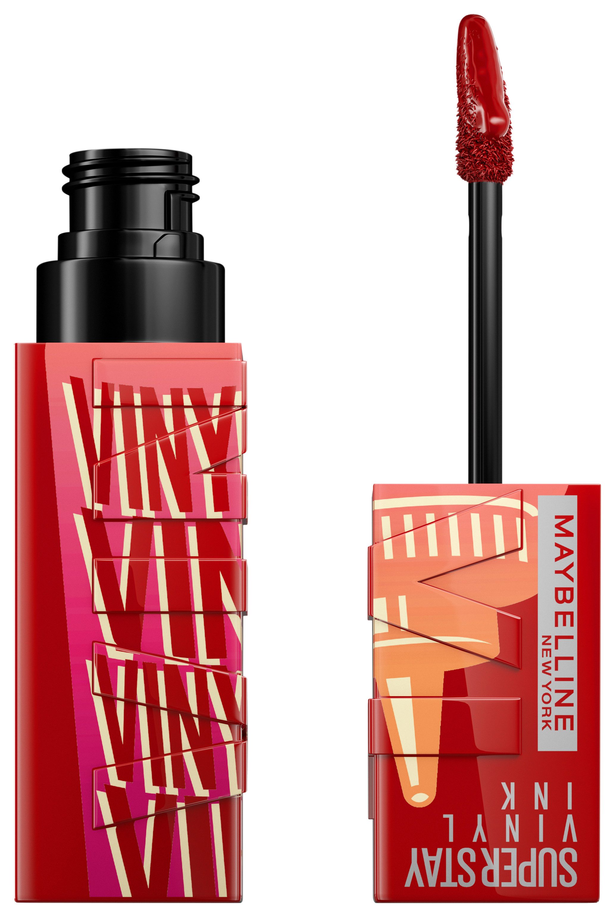 MAYBELLINE NEW YORK Lippenstift SUPER STAY VINYL INK, mit mattem Finish, flüssige Textur, bis zu 16h Halt