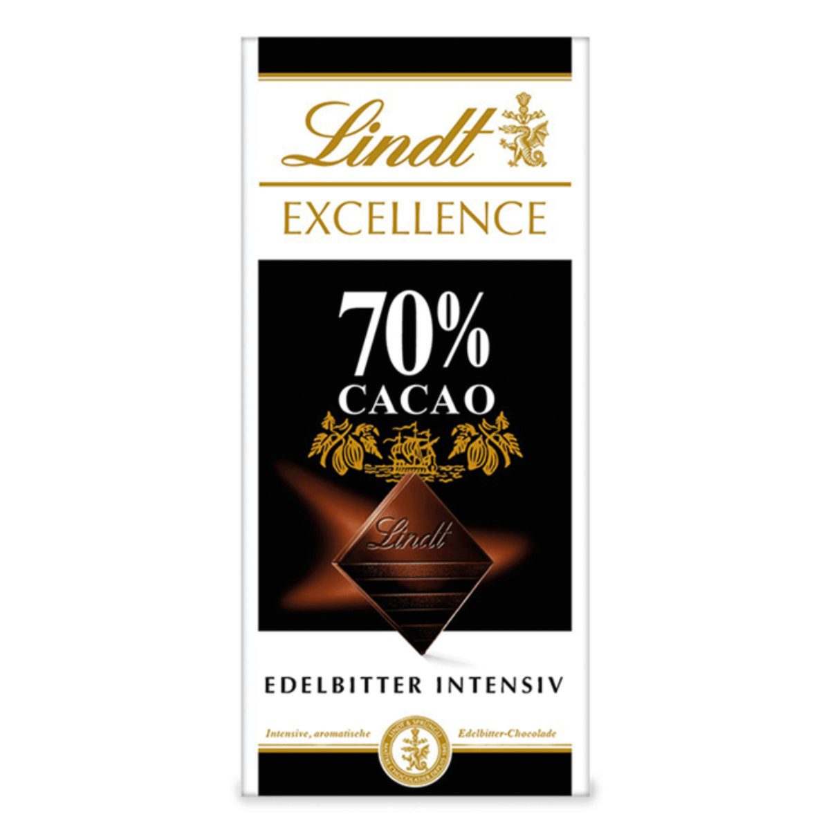 LINDT Schokolade, Lindt Excellence 70 Prozent Cacao Edelbitter intensiv Tafel 100g
