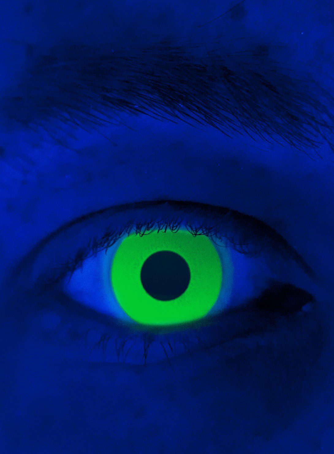 Maskworld Motivlinsen UV Grün, Motivlinsen ohne Sehstärke