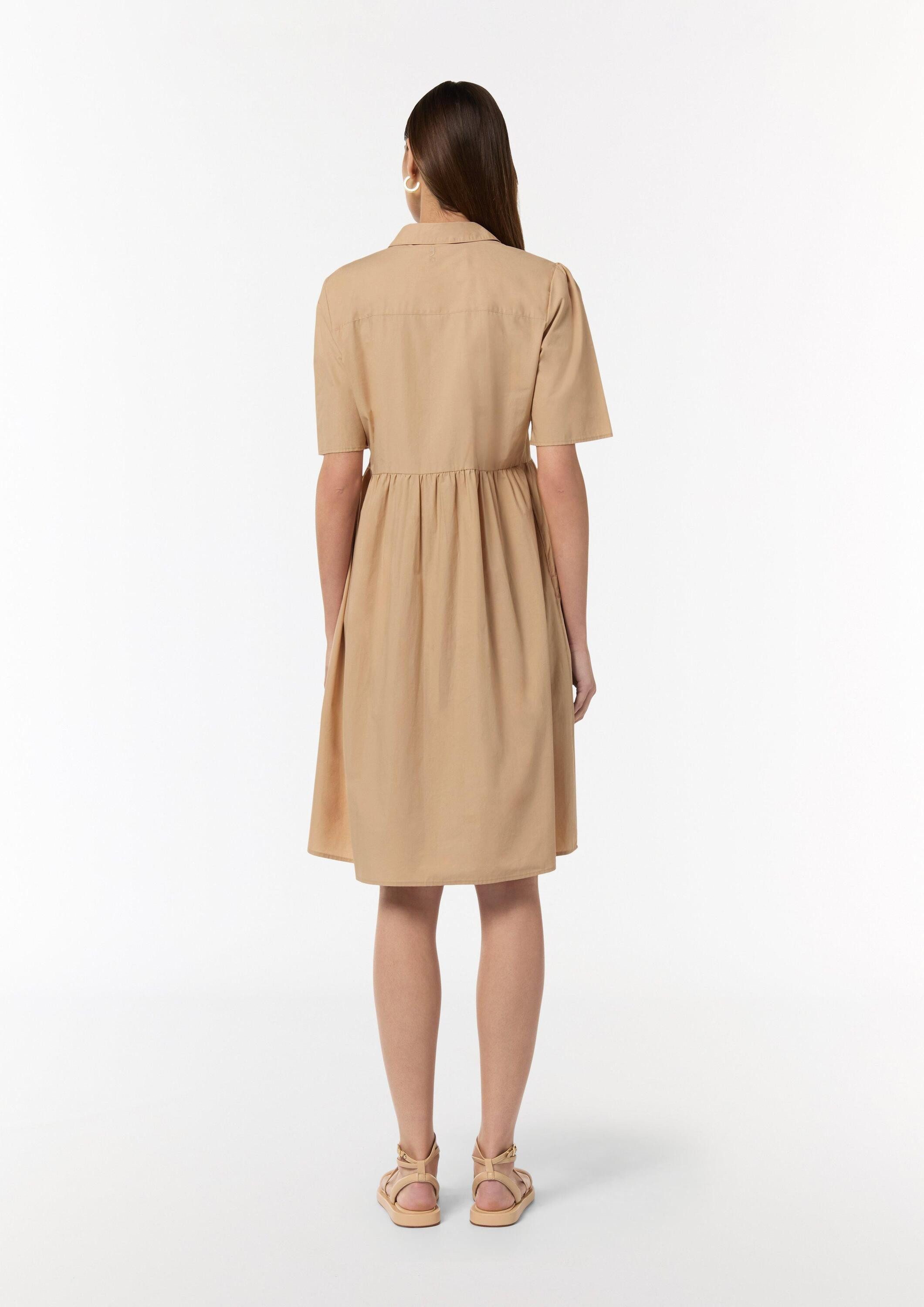 comma Midikleid Kleid Baumwollkleid mit Hemdkragen