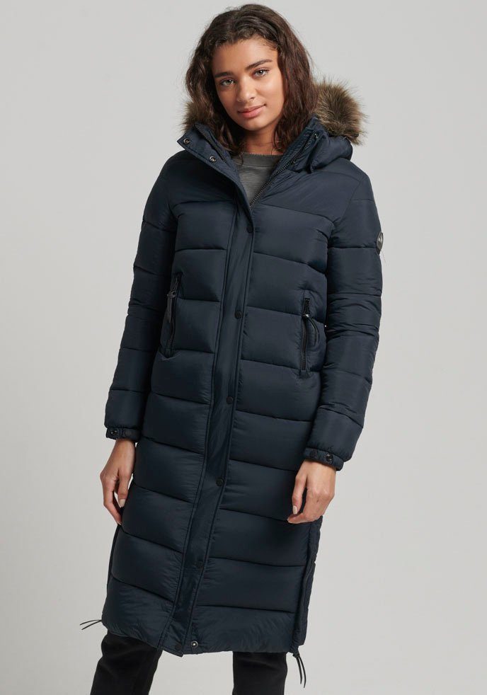 Superdry Winterjacke Faux Fur Hooded Longline Puffer online kaufen | OTTO