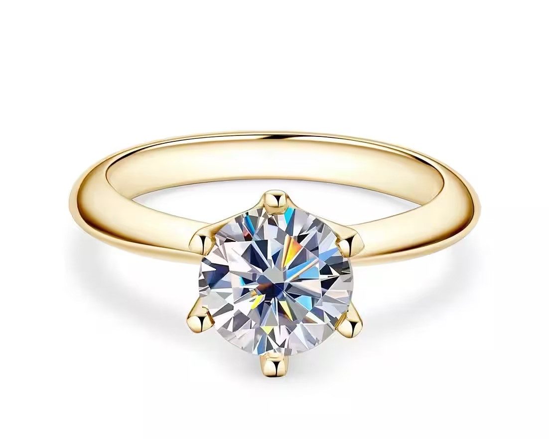 ROUGEMONT Verlobungsring Extravaganter Damenring Moissanit Gold Verlobungsring 3,0 ct, Echtschmuck +Echtheitszertifikat