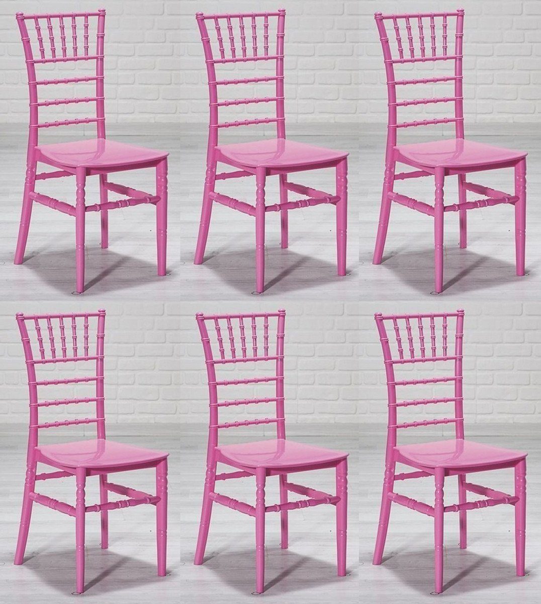 Set Padrino Esszimmerstühle Stuhl 40 x Acryl - Rosa Esszimmerstuhl H. cm Casa Acryl 92,5 - 46 x Esszimmer Möbel Designer