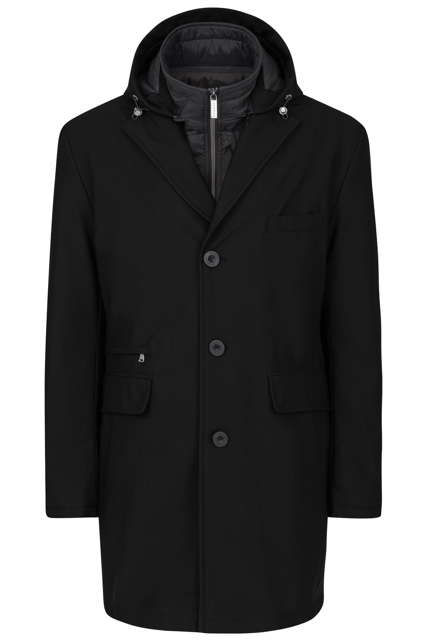 bugatti Kurzmantel mit abnehmbarer Kapuze