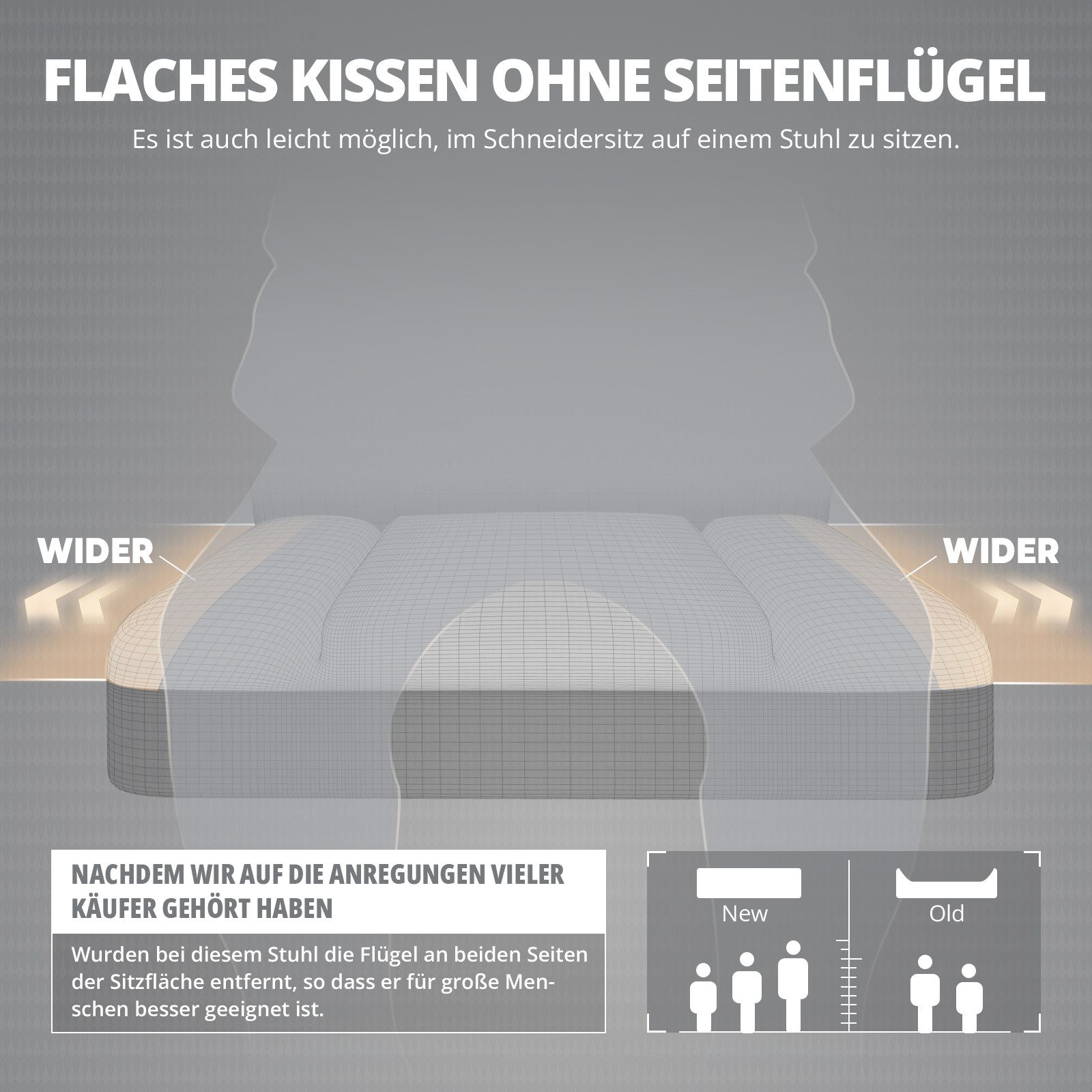 Dowinx Gaming-Stuhl mit Frühling Kissen,Racing Gamer Stuhl mit Massage Lendenwirbelstütze (Packung), Ergonomischer Gaming Sessel mit Fußstütze Bürostuhl PU Lede – Bild 2 von 5
